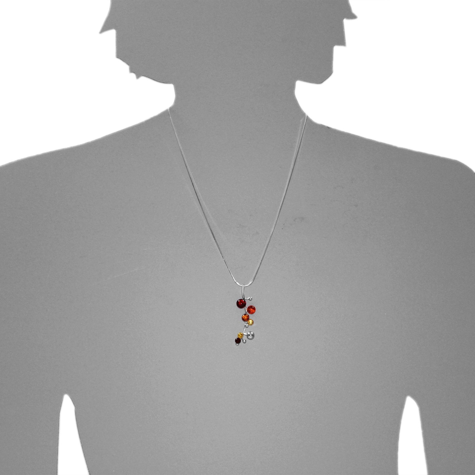 OSTSEE-SCHMUCK Collier »- Traube - Silber 925/000 - Bernstein«