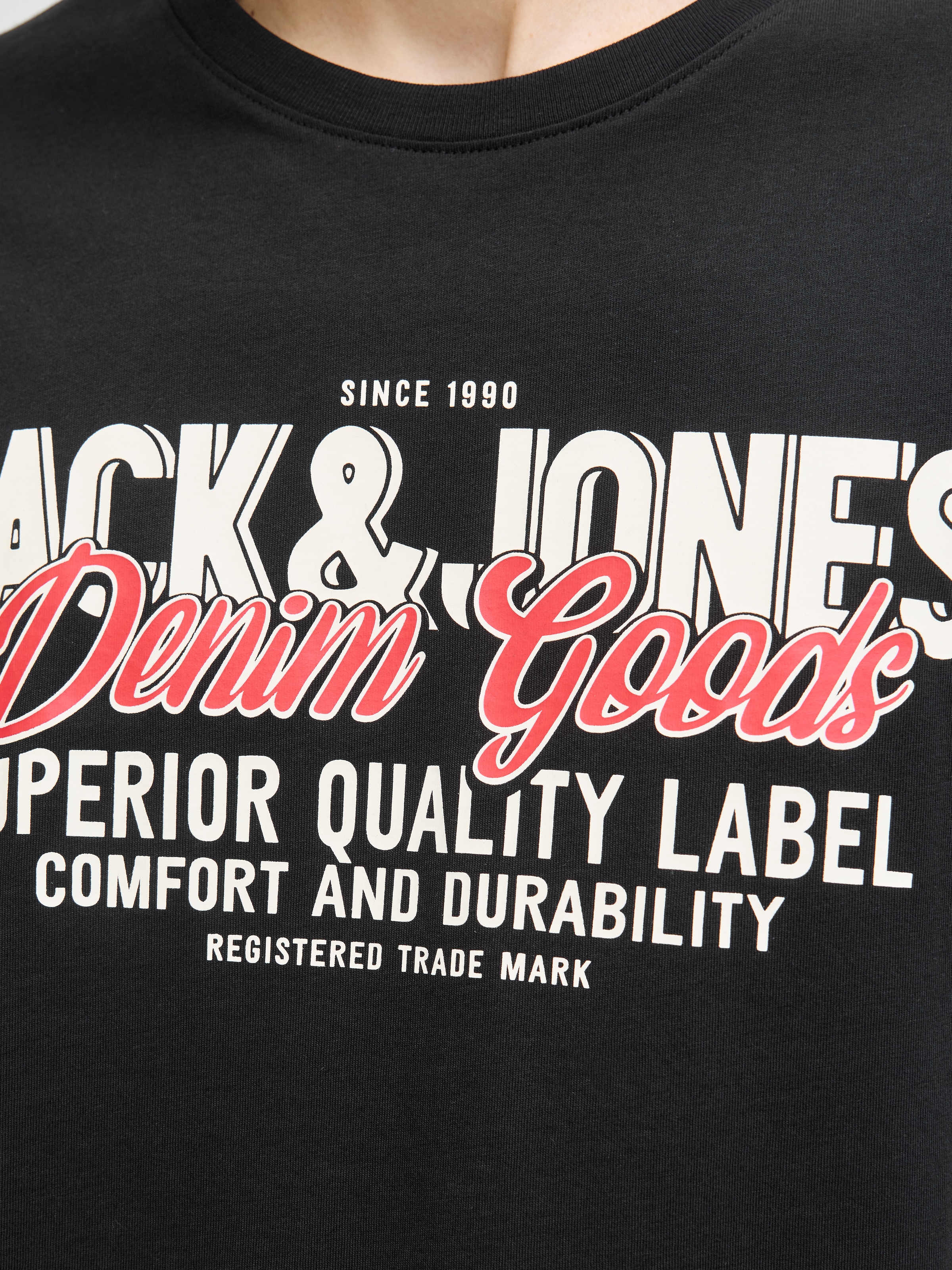 Jack & Jones Rundhalsshirt »JJELOGO TEE SS O-NECK 2 COL AW25 SN«
