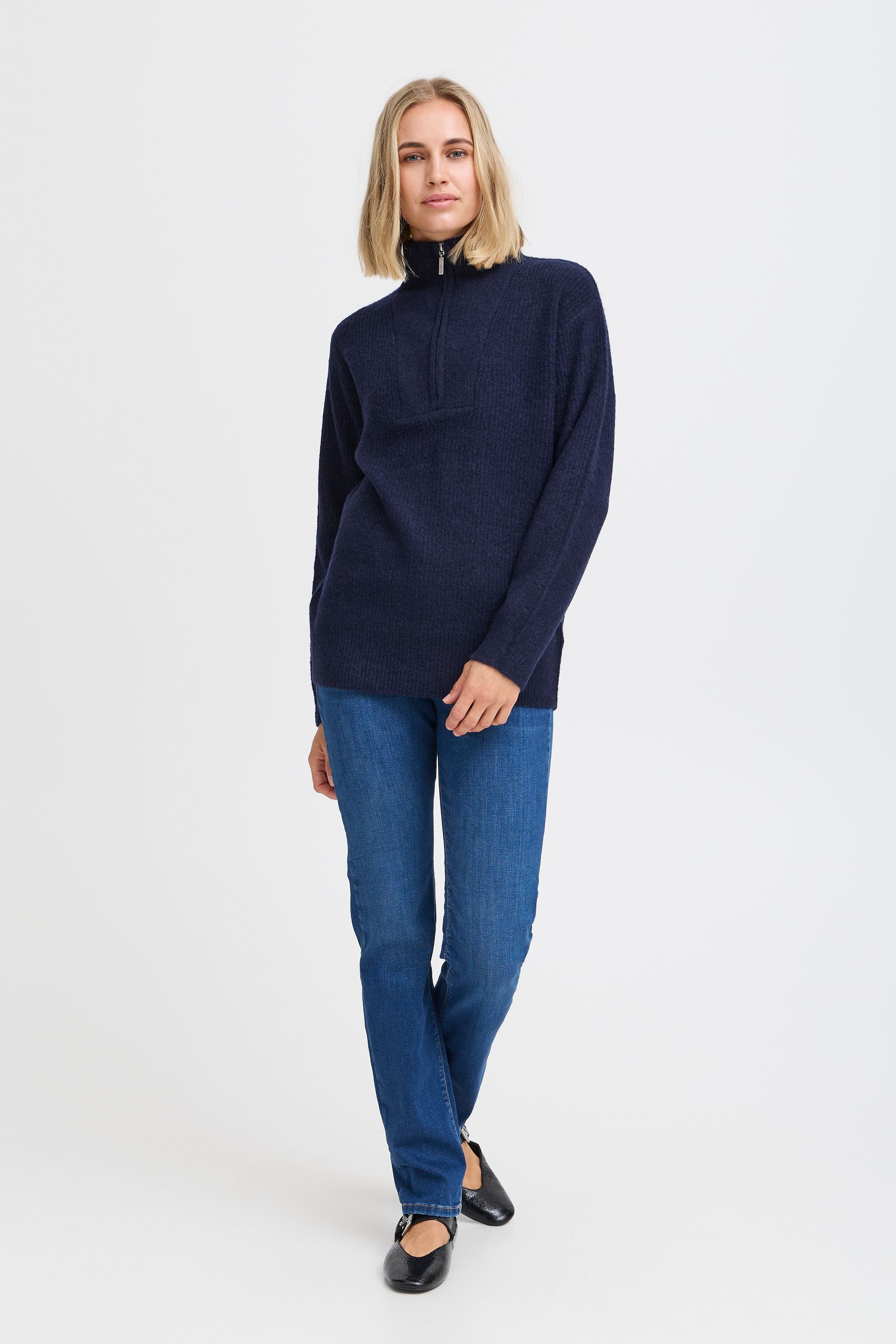 Pulz Jeans Strickpullover »Strickpullover PZASTRA Zipper Roll Neck Pullover«