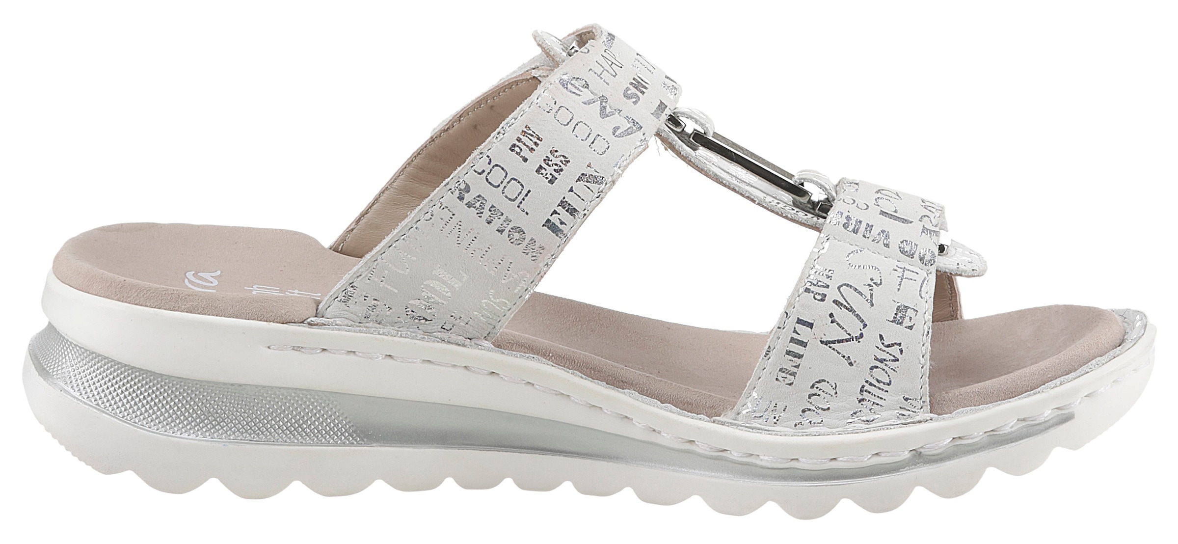 Ara Pantolette »TAMPA«, Keilabsatz, Sommerschuh, Schlappen mit Schmuckelement, G-Weite