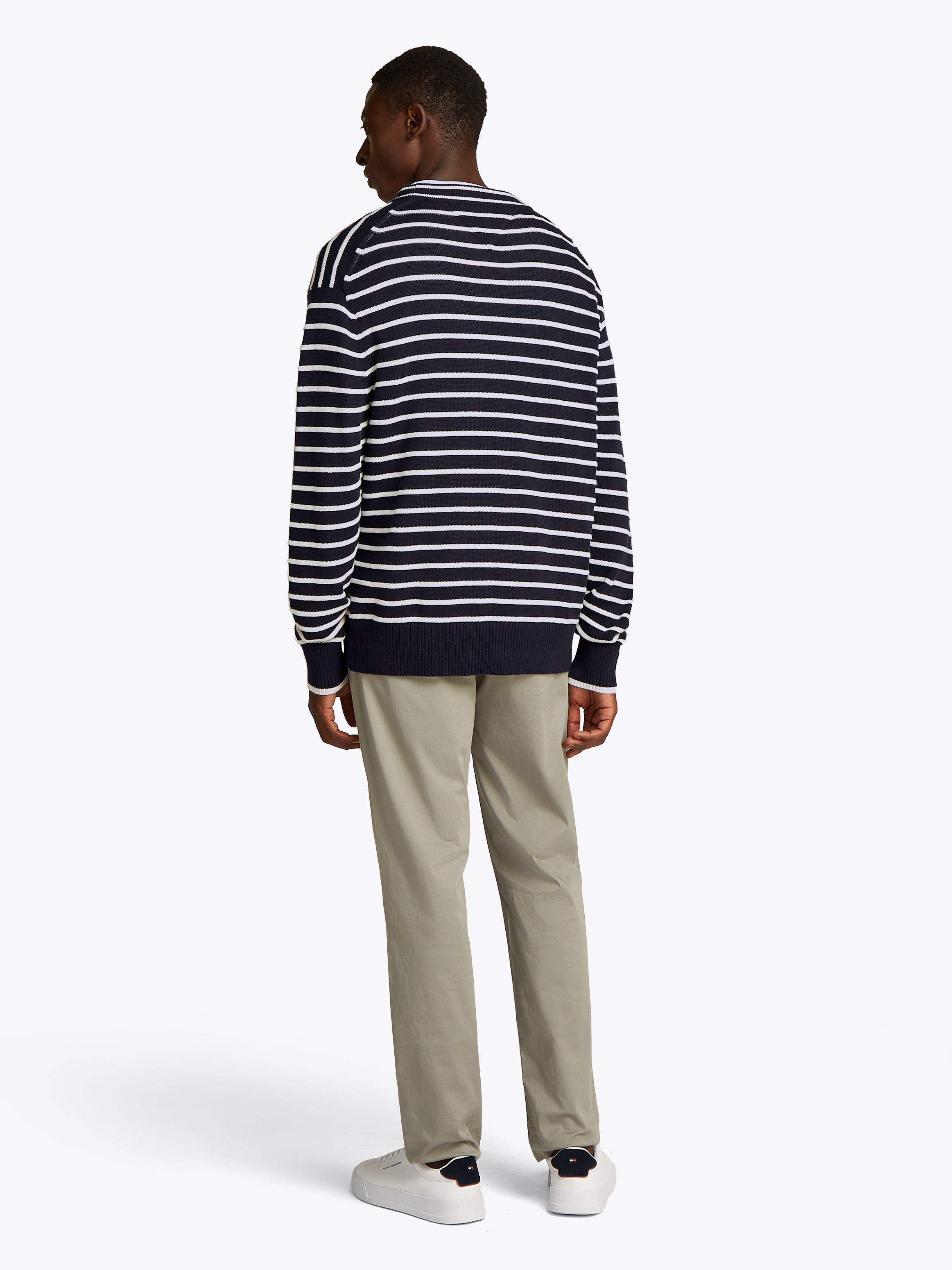 Tommy Hilfiger Strickpullover »BRETON STRUCTURE CREW NECK«, Mit Rundhalsausschnitt