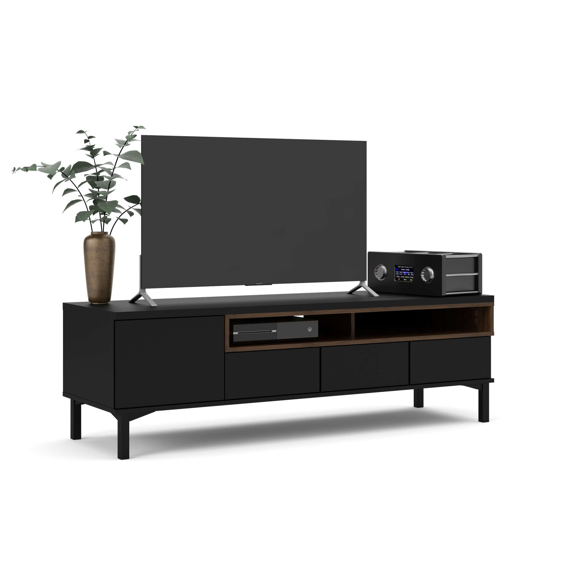 INOSIGN TV-Board »Roomers TV-Board, TV-Möbel, TV-Unit, Media-Möbel, Sideboard«, Breite/Höhe 156/48 cm, 2 offene Fächer mit Rahmen-Optik, Kabelführung