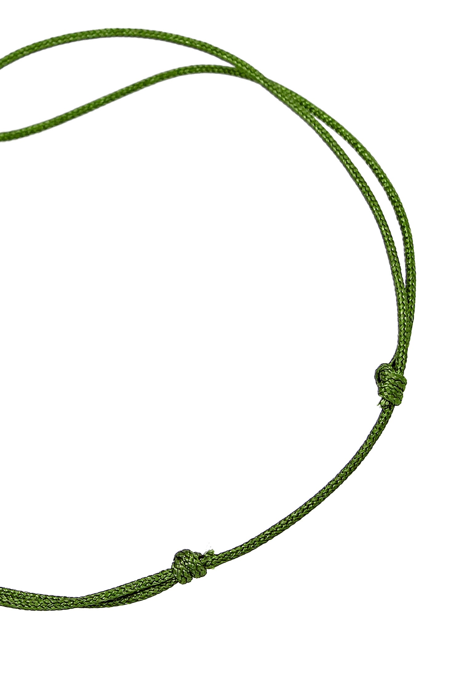 Elli Armkette »Armband Kleeblatt Nylon Bändchen 925er Silber vergoldet«