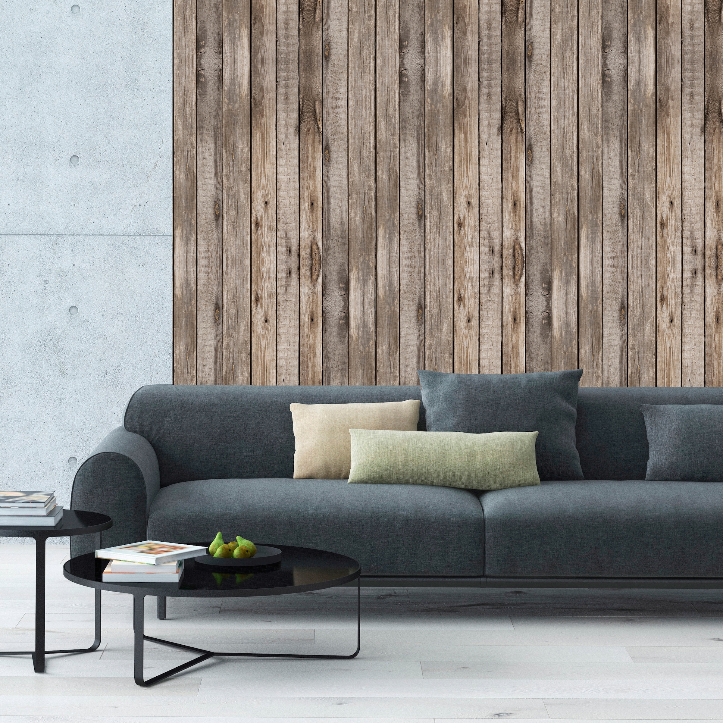 queence Vinyltapete »Fawn«, Holz, 90x250cm, selbstklebend, kinderleichte Anbringung, Sticker