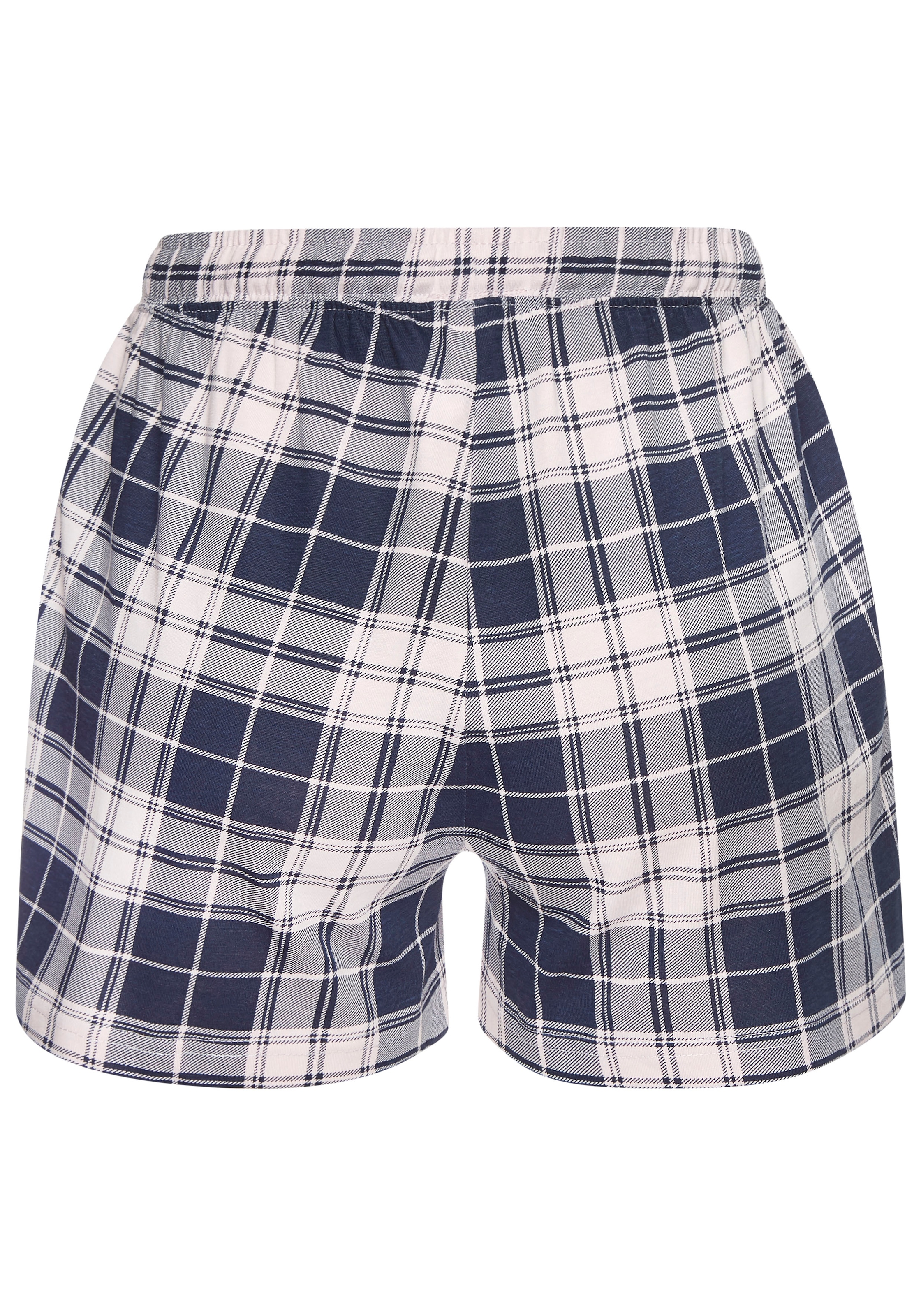 Vivance Dreams Pyjamashorts, (Packung, 2 tlg.), Mit Streifen und Karos