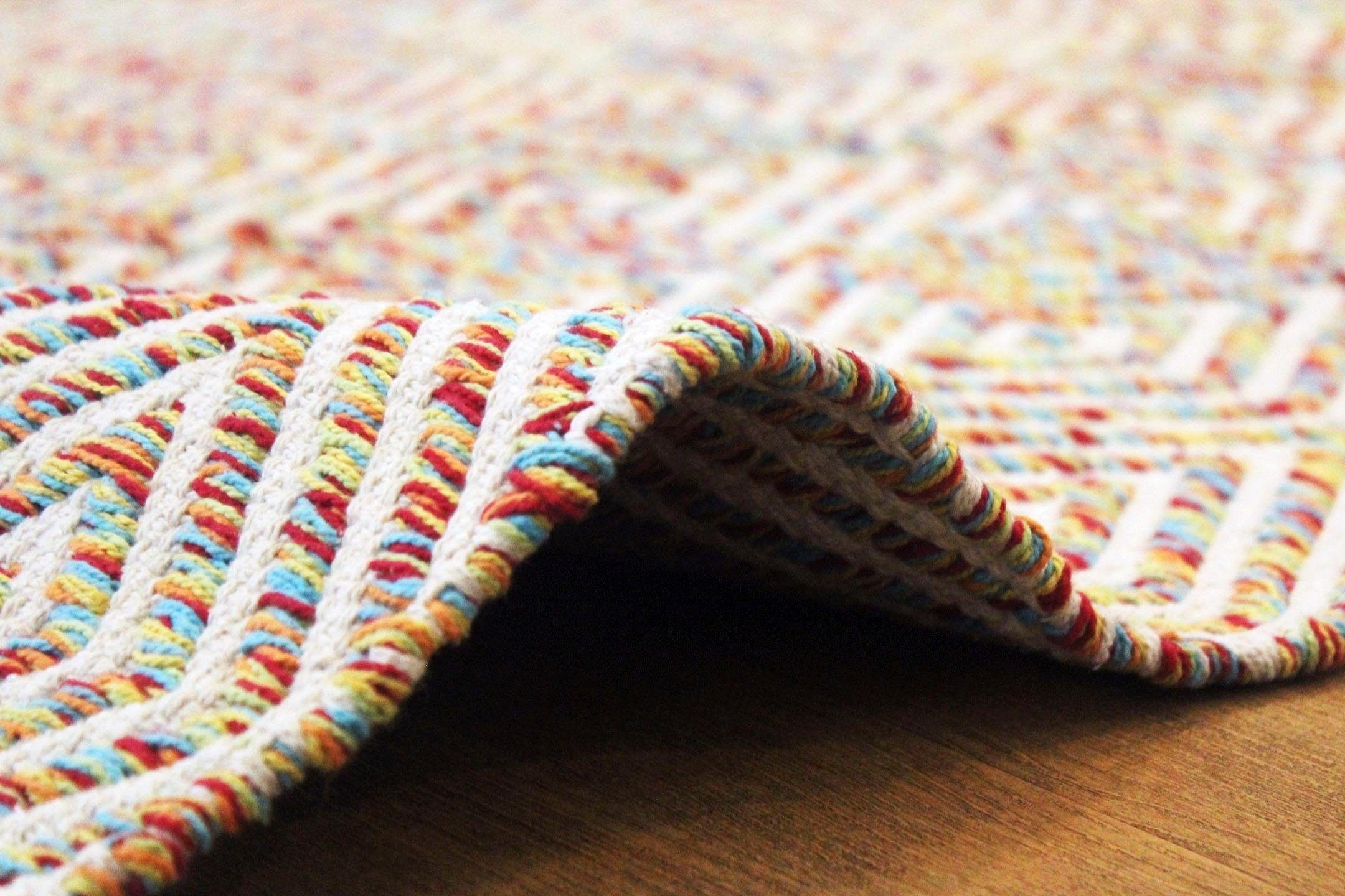 calo-deluxe Teppich »Luba 333«, rechteckig, 7 mm Höhe, reine Baumwolle, Wohnzimmer