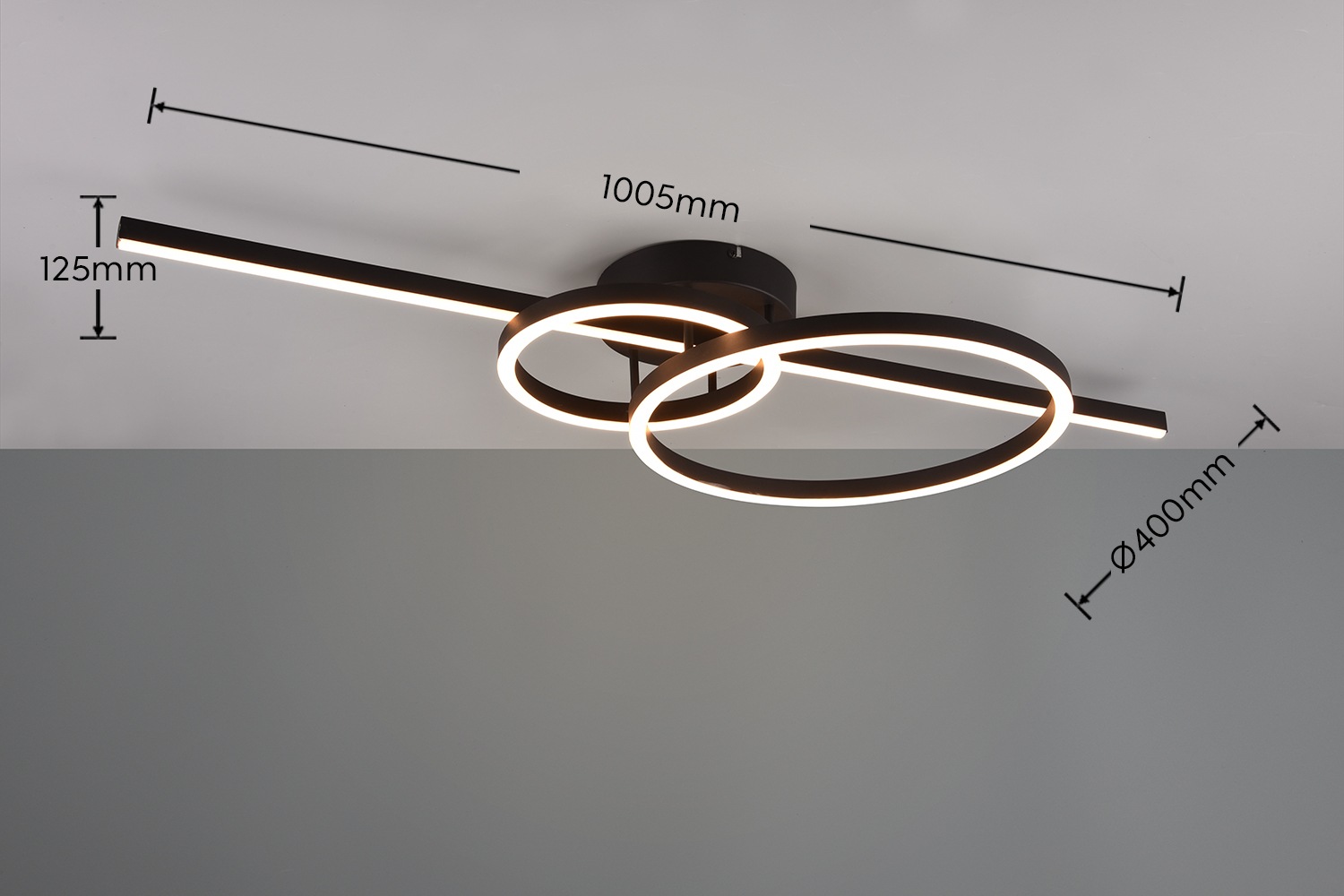 TRIO Leuchten LED Deckenleuchte »MONTILLA, Deckenlampe mit Fernbedienung Lichtfarbe einstellbar dimmbar«, 1 flammig, Leuchtmittel LED-Board | LED fest integriert, Memoryfunktion + Nachtlicht, als Wandlampe oder Deckenlampe 6300 Lumen