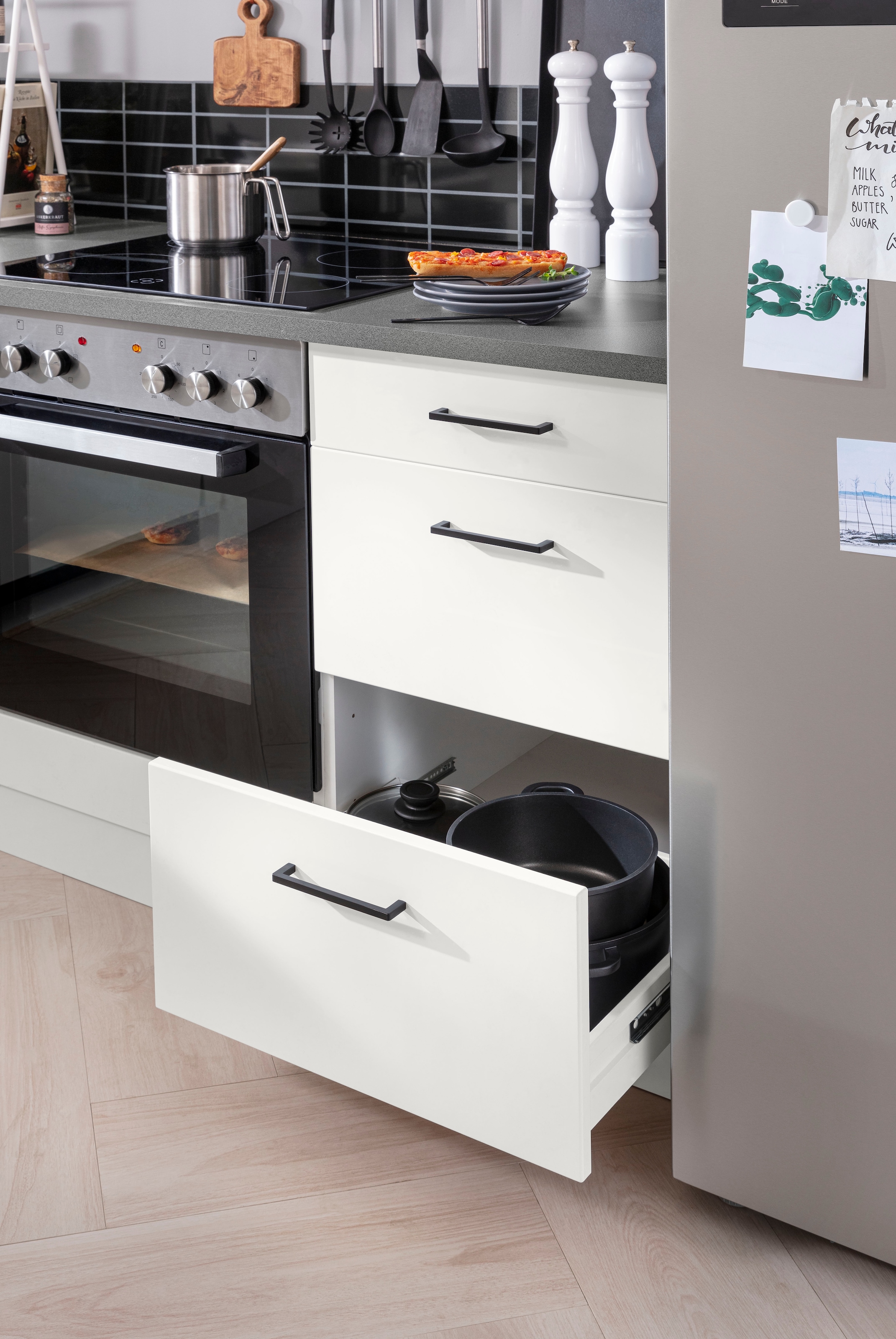 KOCHSTATION Winkelküche »KS-Trier«, mit E-Geräten, Stellbreite 220/220 cm