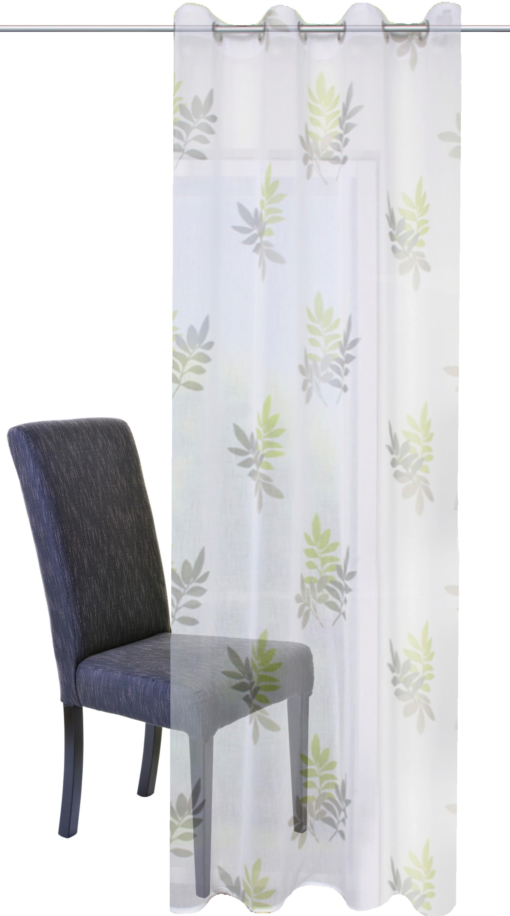 HOME WOHNIDEEN Gardine »BAMBOU«, (1 DRUCK St.), BLÄTTER HxB: 245x140, ÖSENSCHAL