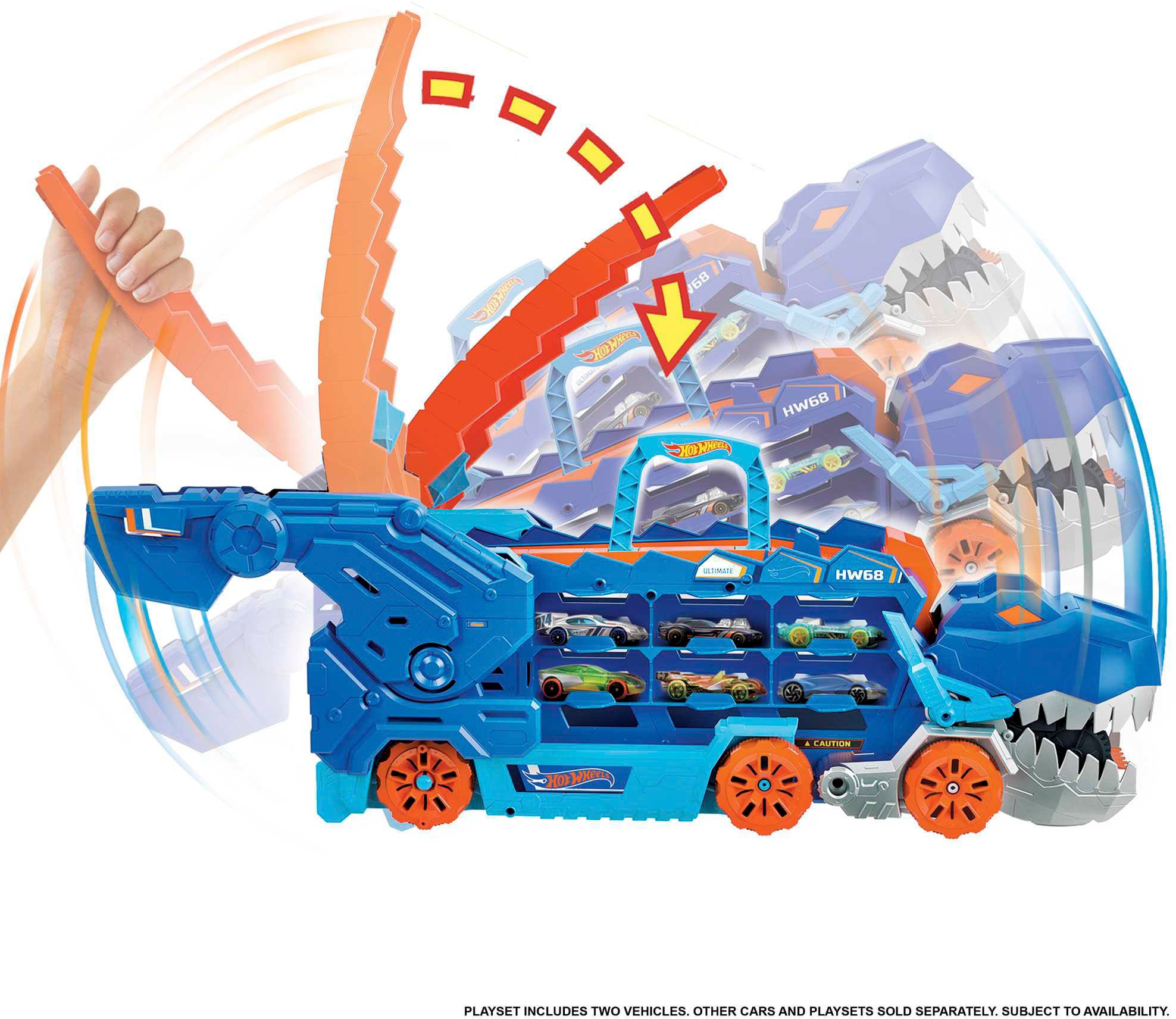 Hot Wheels Spielzeug-Transporter »Ultimative mit bei Rennstrecke; und Sound mit Licht Transporter«