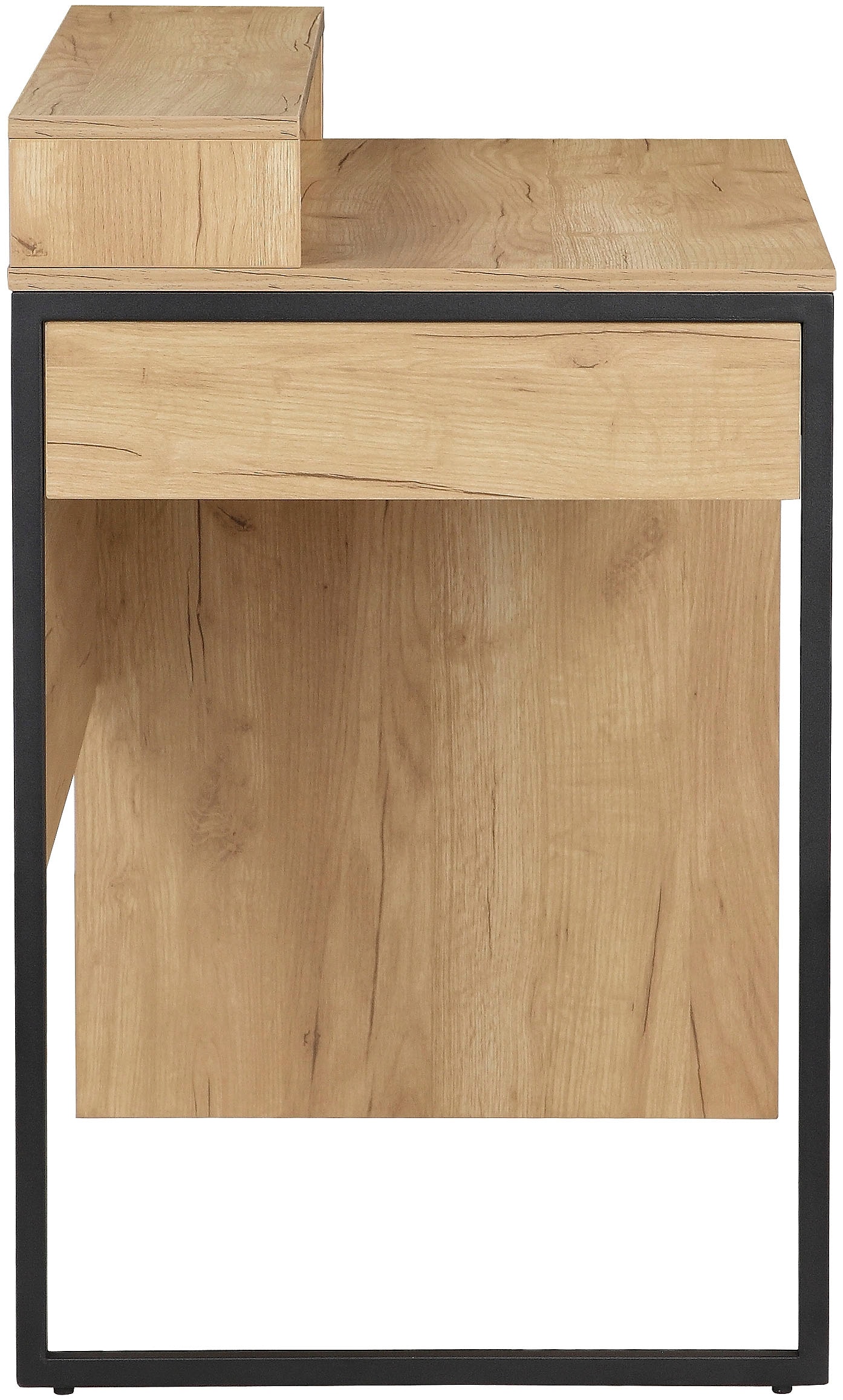 PLACES OF STYLE Schreibtisch »Moid, Computertisch in modernem Design« Breite 80 cm, mit Schublade, Kabeldurchlass & Metallkufe