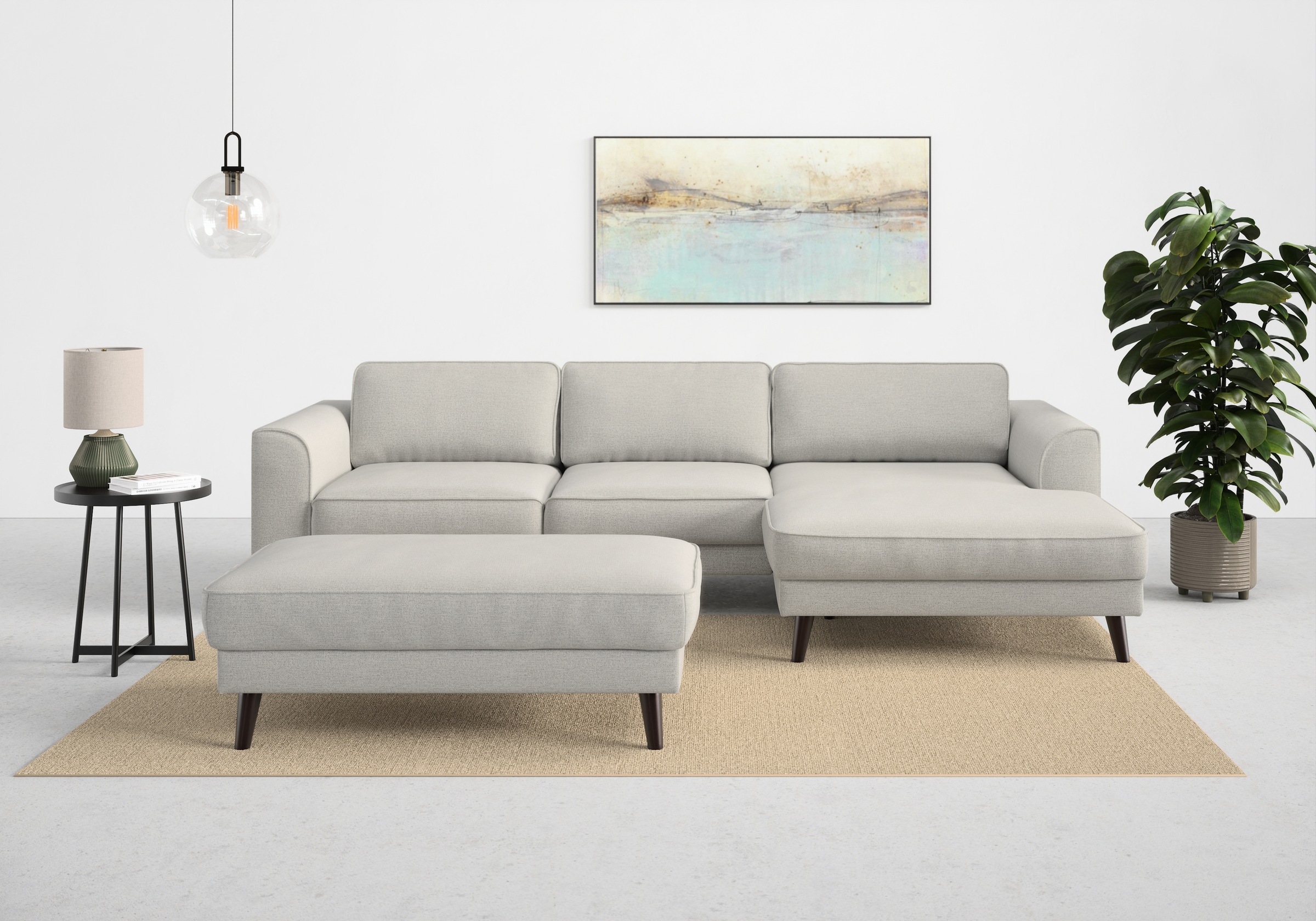 TRENDMANUFAKTUR Ecksofa »Lumber Jack, elegantes Designsofa, zeitlos modern, hoher Sitzkomfort«, wahlweise mit Bettfunktion u. Bettkasten, L-Form