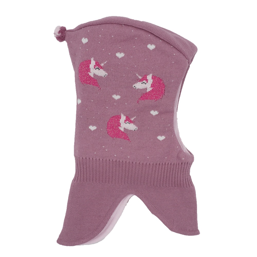 MAXIMO Schlupfmütze Baumwolle, gefüttert, im Einhorn-Design, verlängertes Halsteil