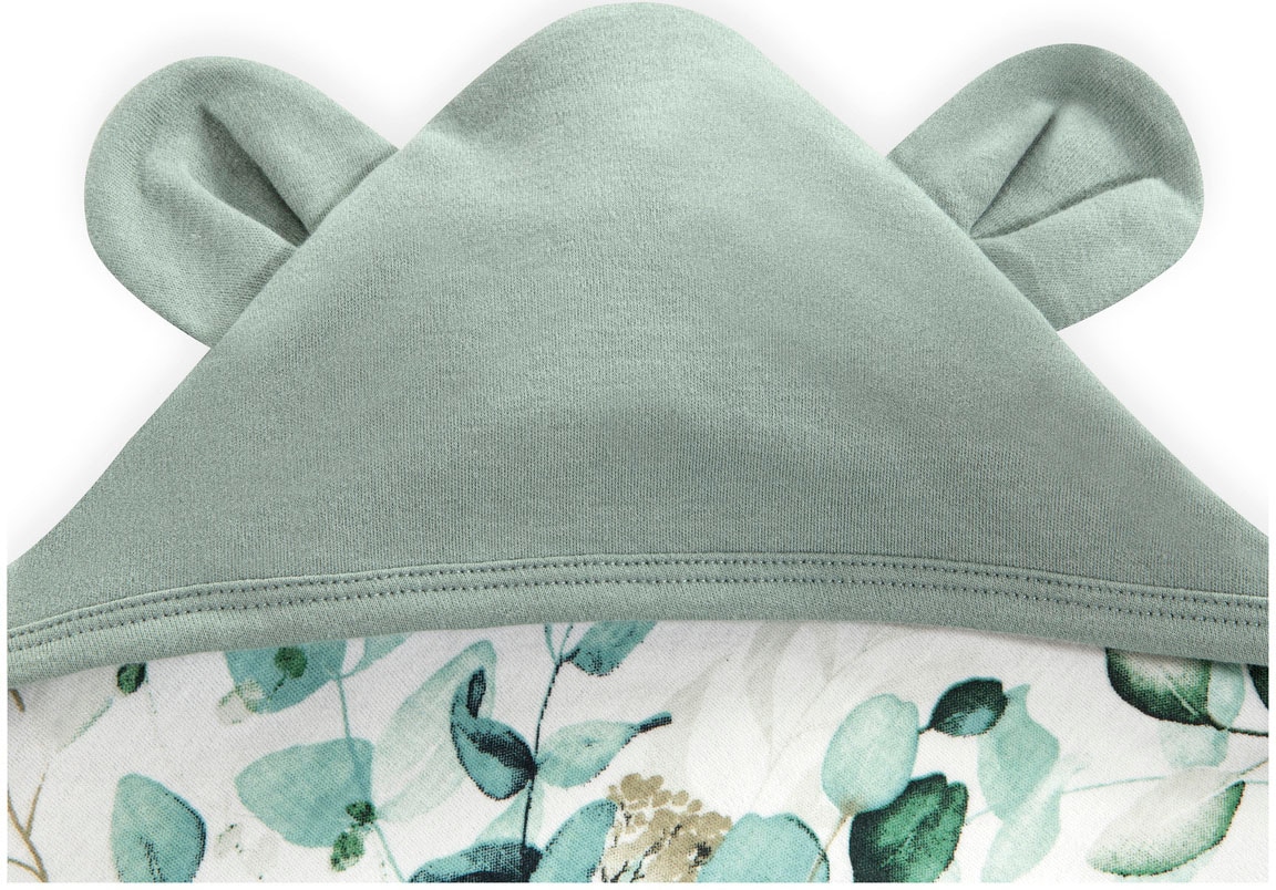 Hauck Babydecke »Baby Einschlagdecke, Snuggle N Dream leaves Mint/grün«, Baby Einschlagdecke mit Kapuze