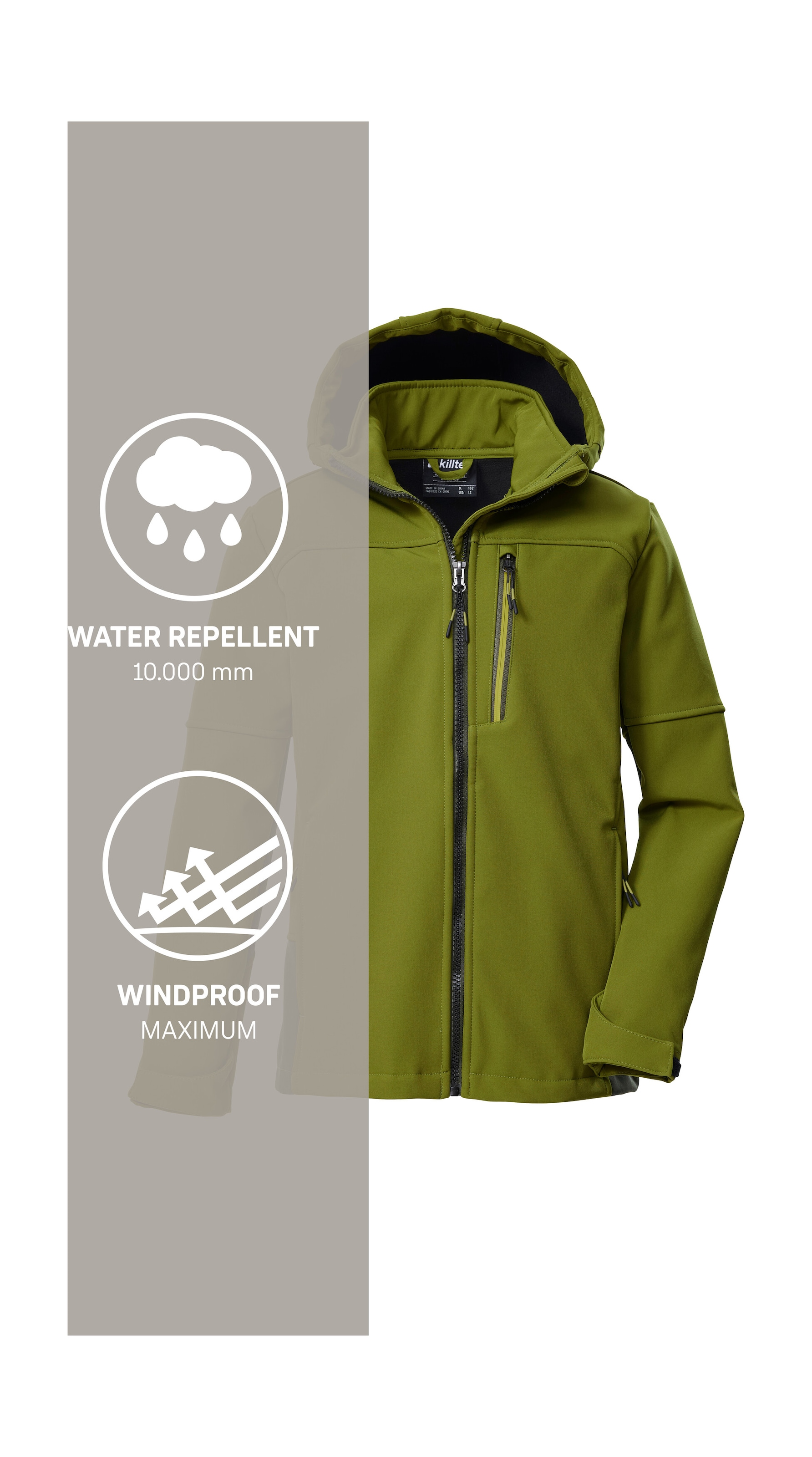 Killtec Softshelljacke »KOW 226 BYS SFTSHLL JCKT« Wind- und wasserabweisende Kinder-Softshelljacke, Fleece, Reflektoren