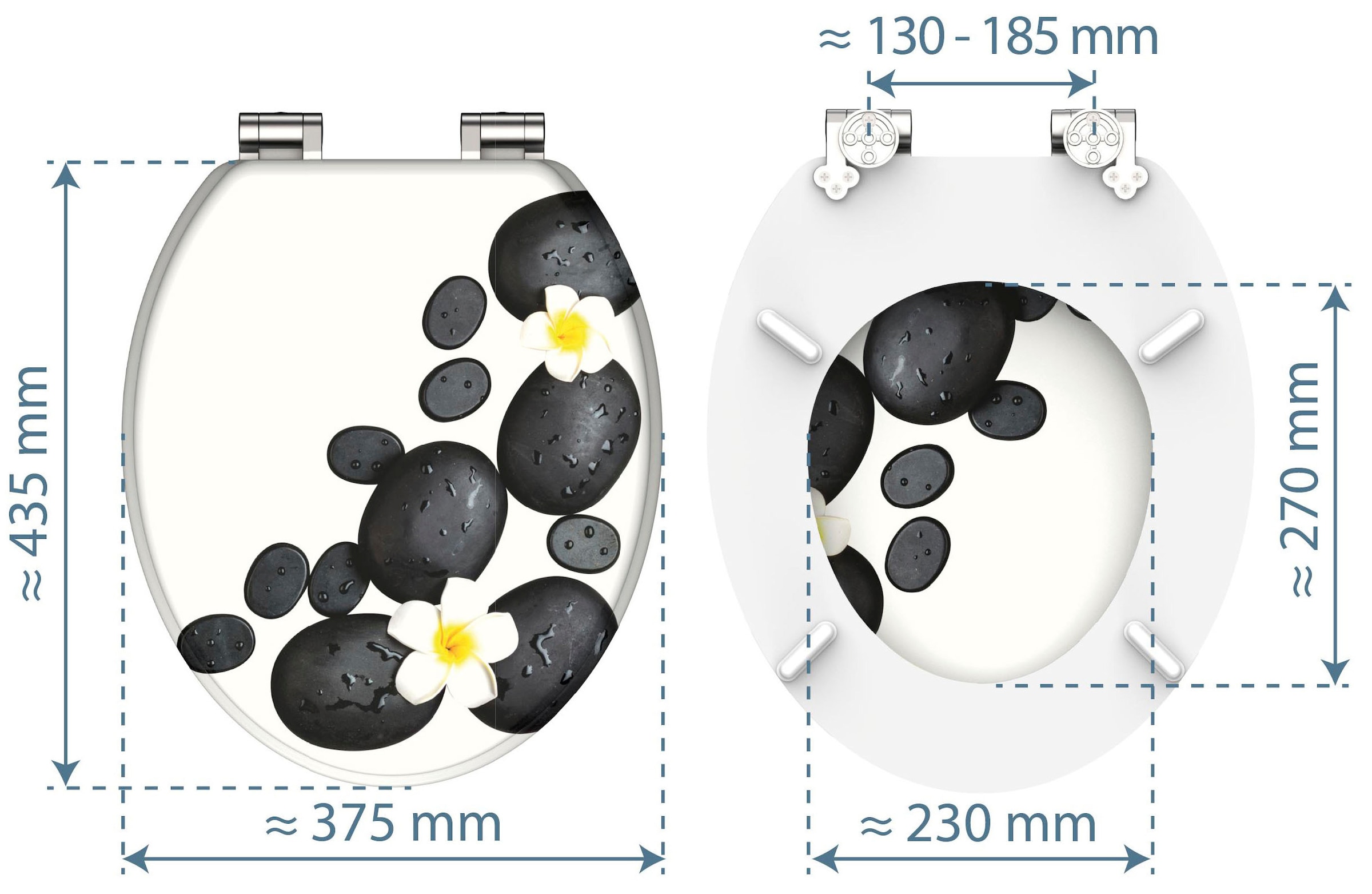 Schütte WC-Sitz »STONE DECORATION« Toilettendeckel, mit Absenkautomatik