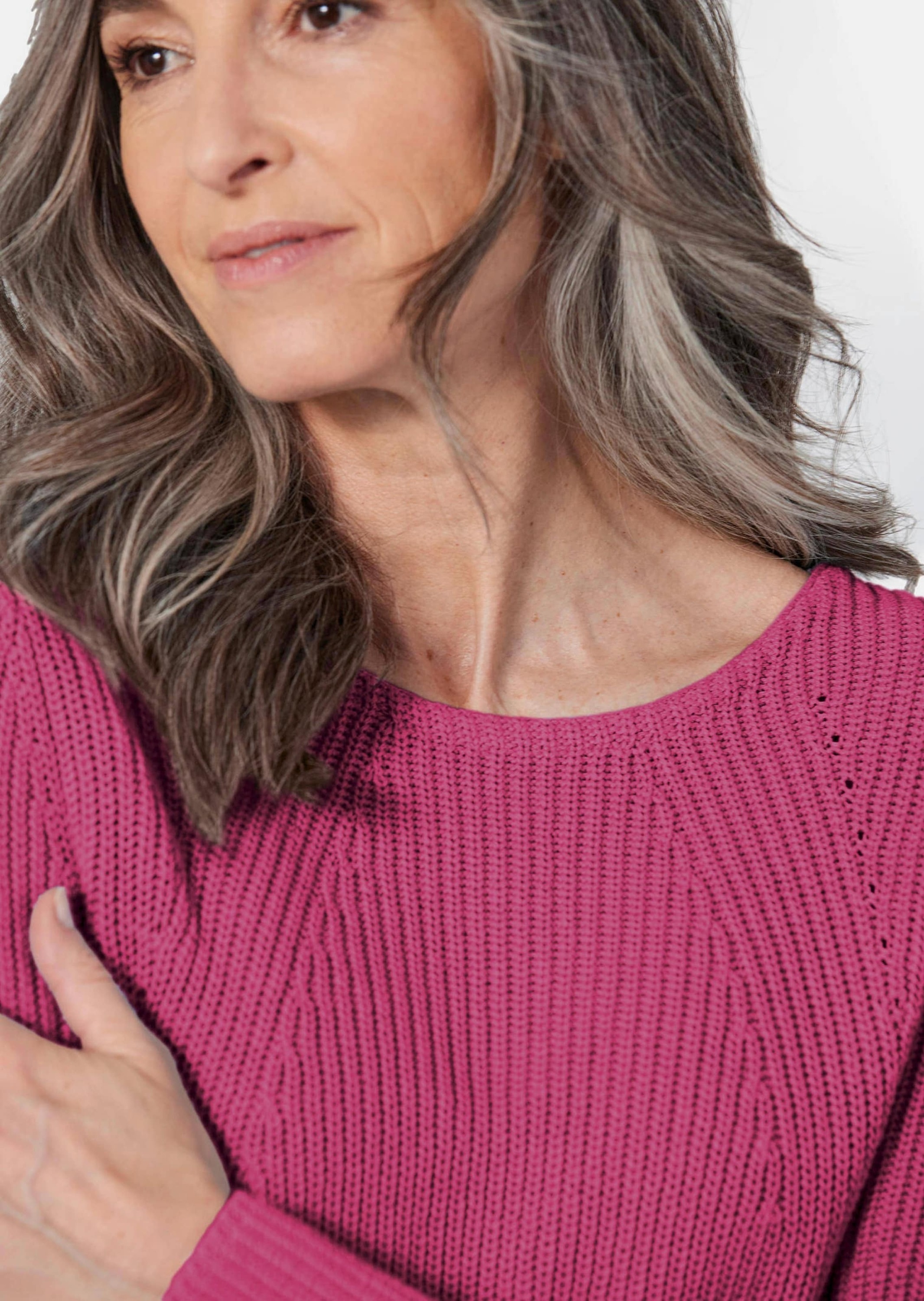 GOLDNER Strickpullover »Kurzgröße Figurschmeichelnder Pullover aus reiner Baumwolle«
