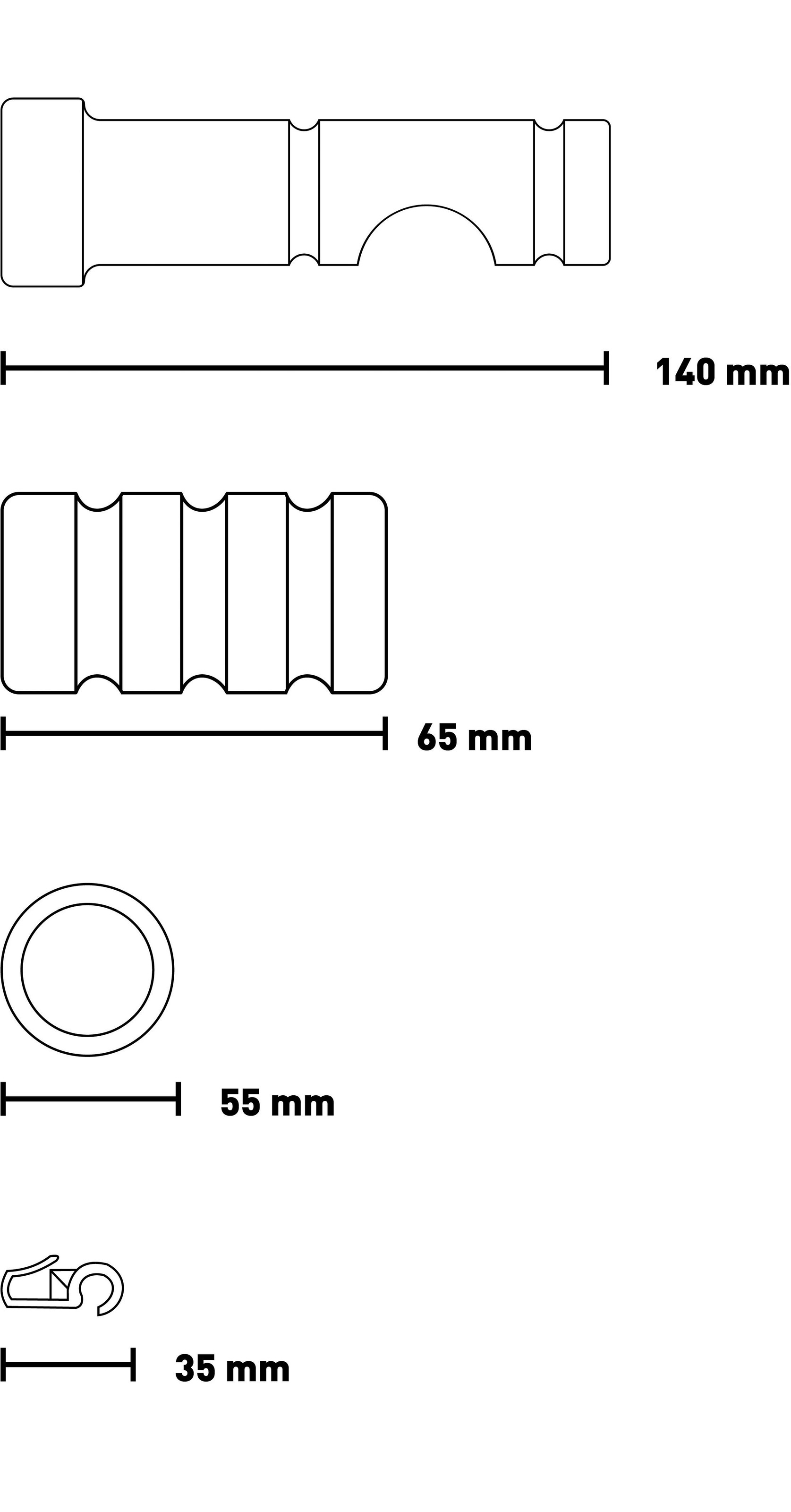 SN DECO GROUP Gardinenstange »Pisa« 1 läufig-läufig Fixmaß 28 mm, Holz, verschiedene Längen und Farben, Komplettset
