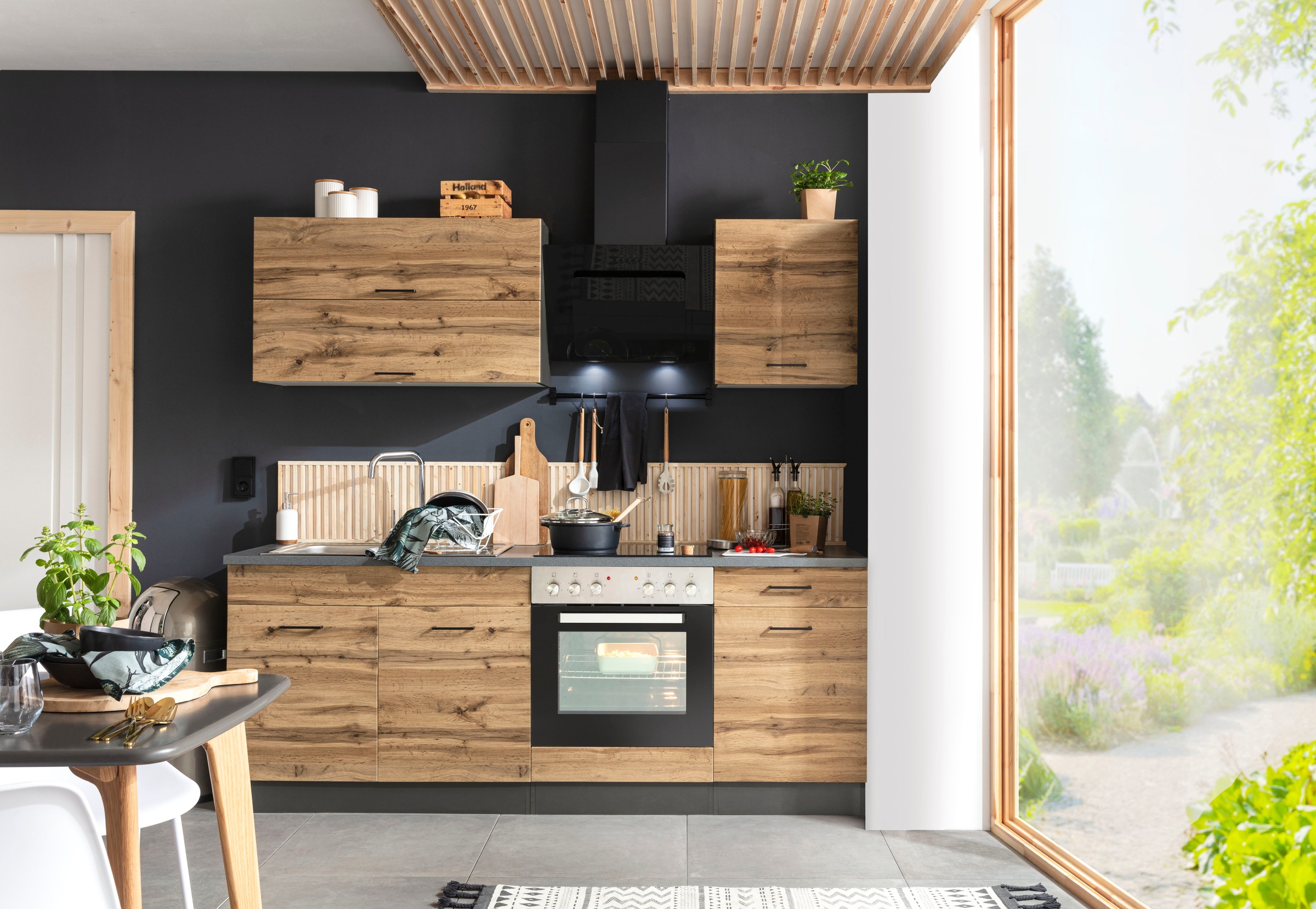 KOCHSTATION Küchenzeile »KS-Trier«, ohne E-Geräte, Breite 210 cm
