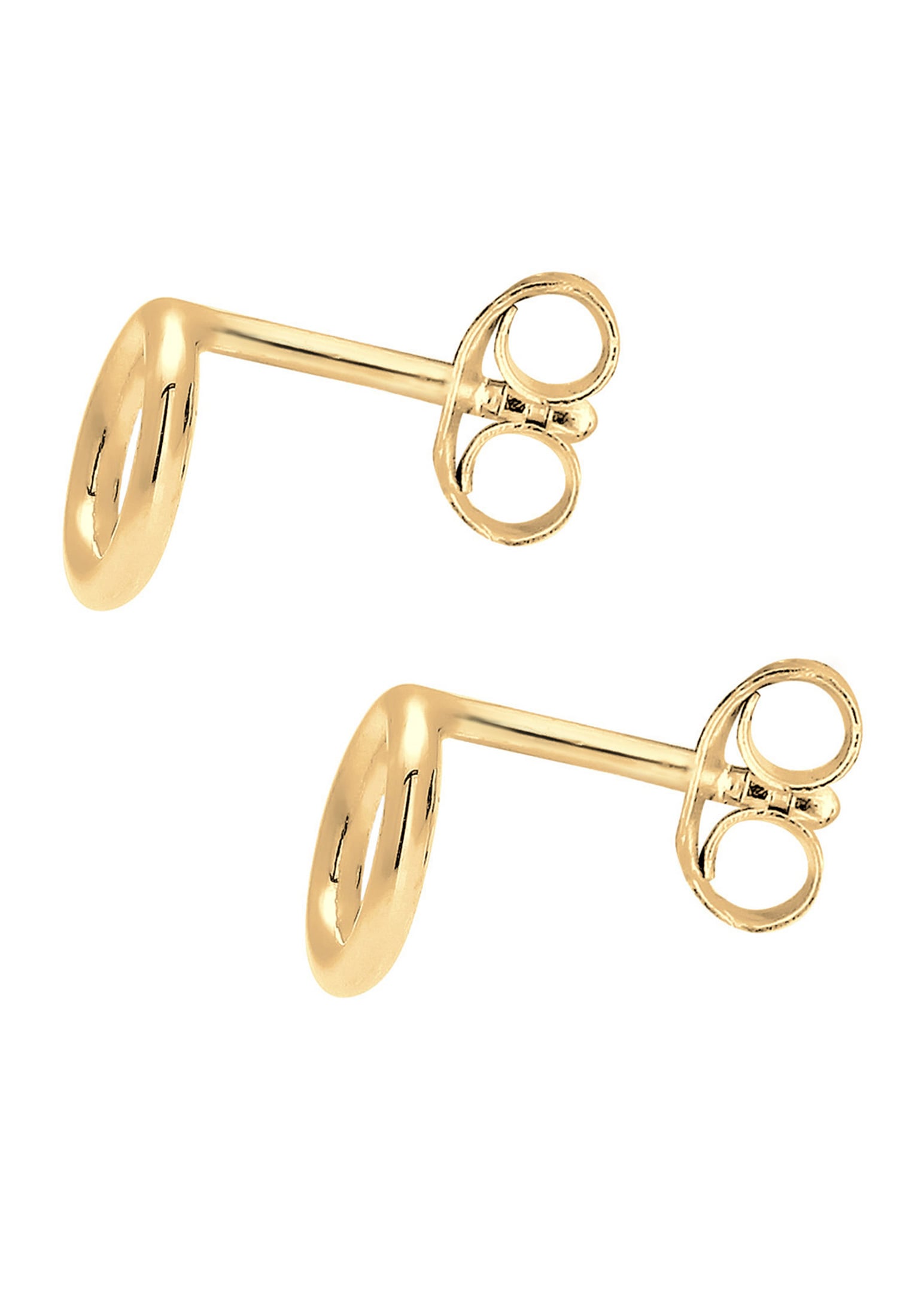 Elli Premium Paar Ohrstecker »Ohrringe Stecker Kreis Geo Basic Minimal 585 Gelbgold Rond«