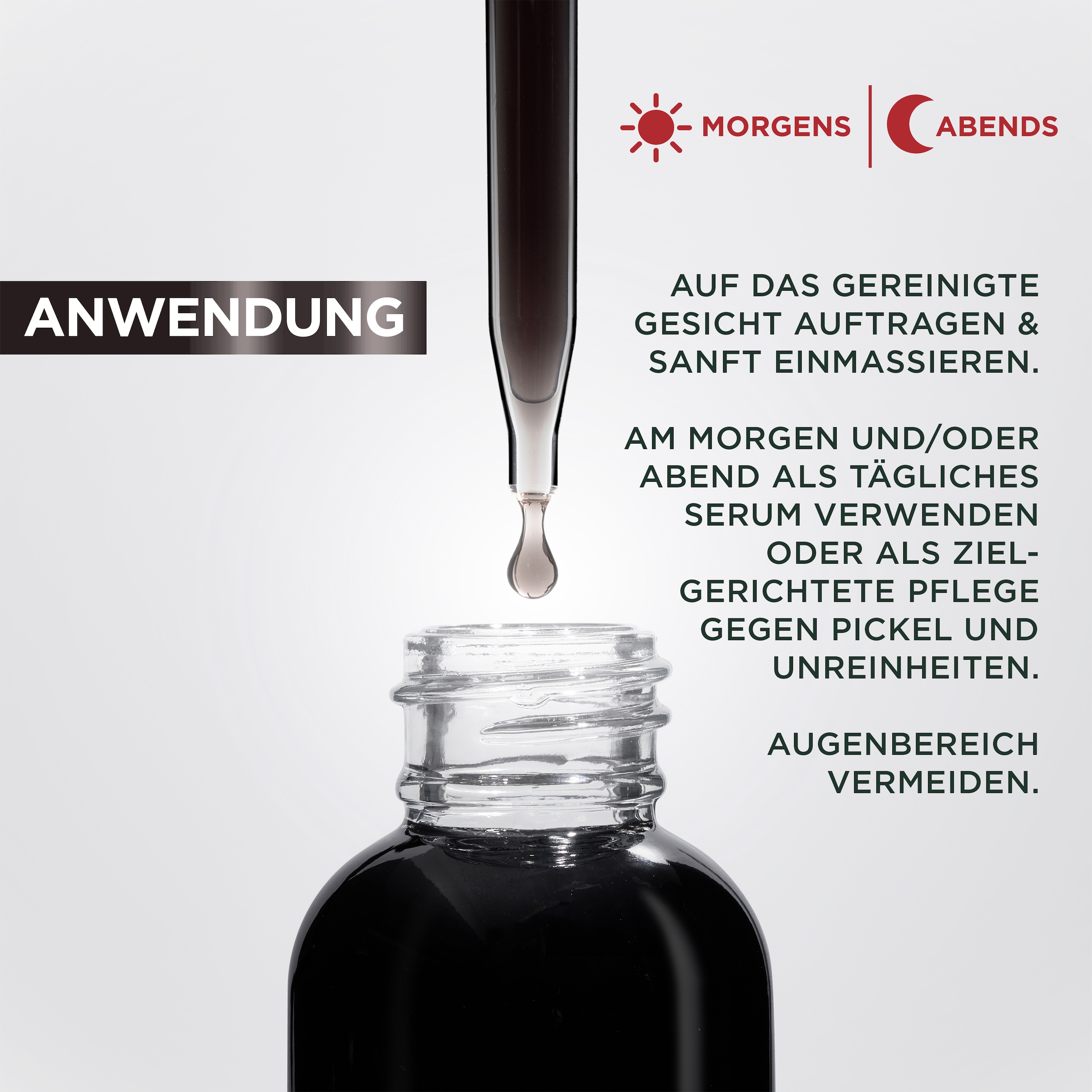 GARNIER Gesichtsserum »Hautklar Anti-Unreinheiten Serum« mit Kohle, Fluid-Textur