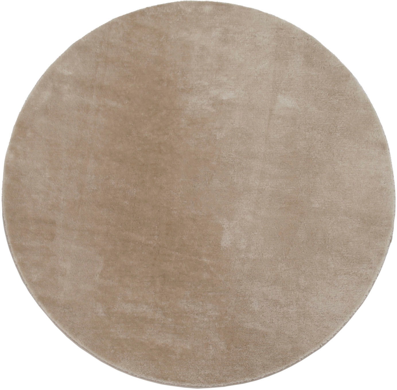 Paco Home Teppich »Cadiz 630«, rund, 14 mm Höhe, Kurzflor, Uni-Farben, besonders weich, waschbar, Wohnzimmer
