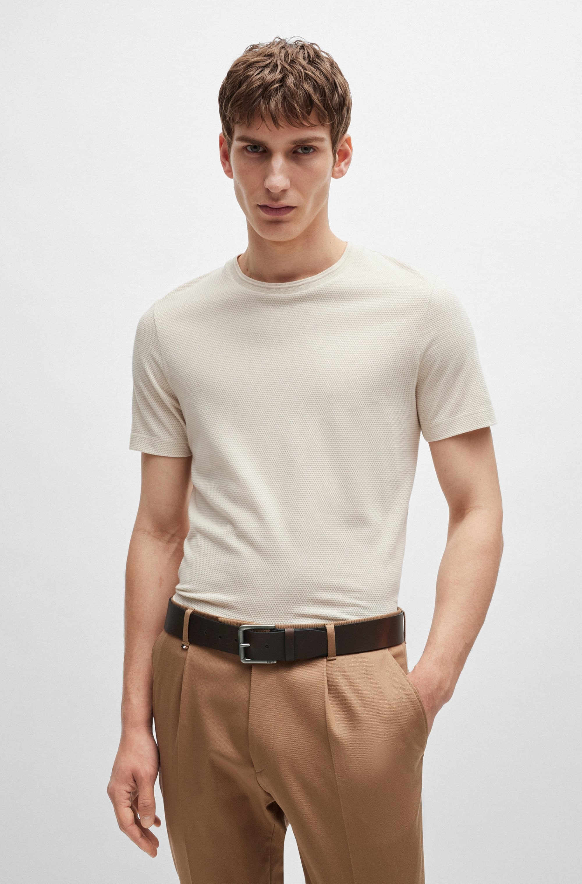 BOSS Ledergürtel »Joris Sz40« mit Logo auf der Dornschließe