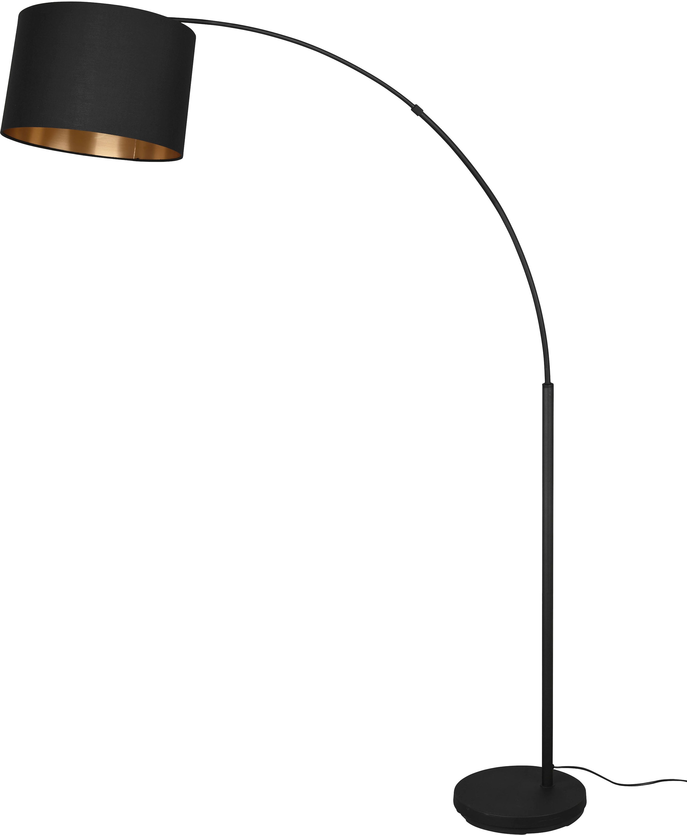 Stehlampe »Bolivia«, 1 flammig-flammig, Stehleuchte schwarz-gold Fußschalter exkl...