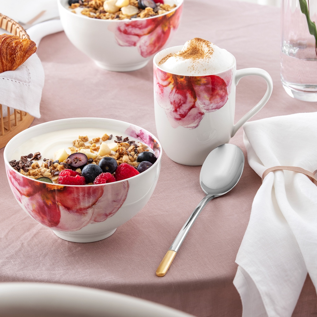 Villeroy & Boch Tafelgabel »Tafelgabel Ella teilvergoldet 210 mm 6er Set silber-gold« Spülmaschinenfest