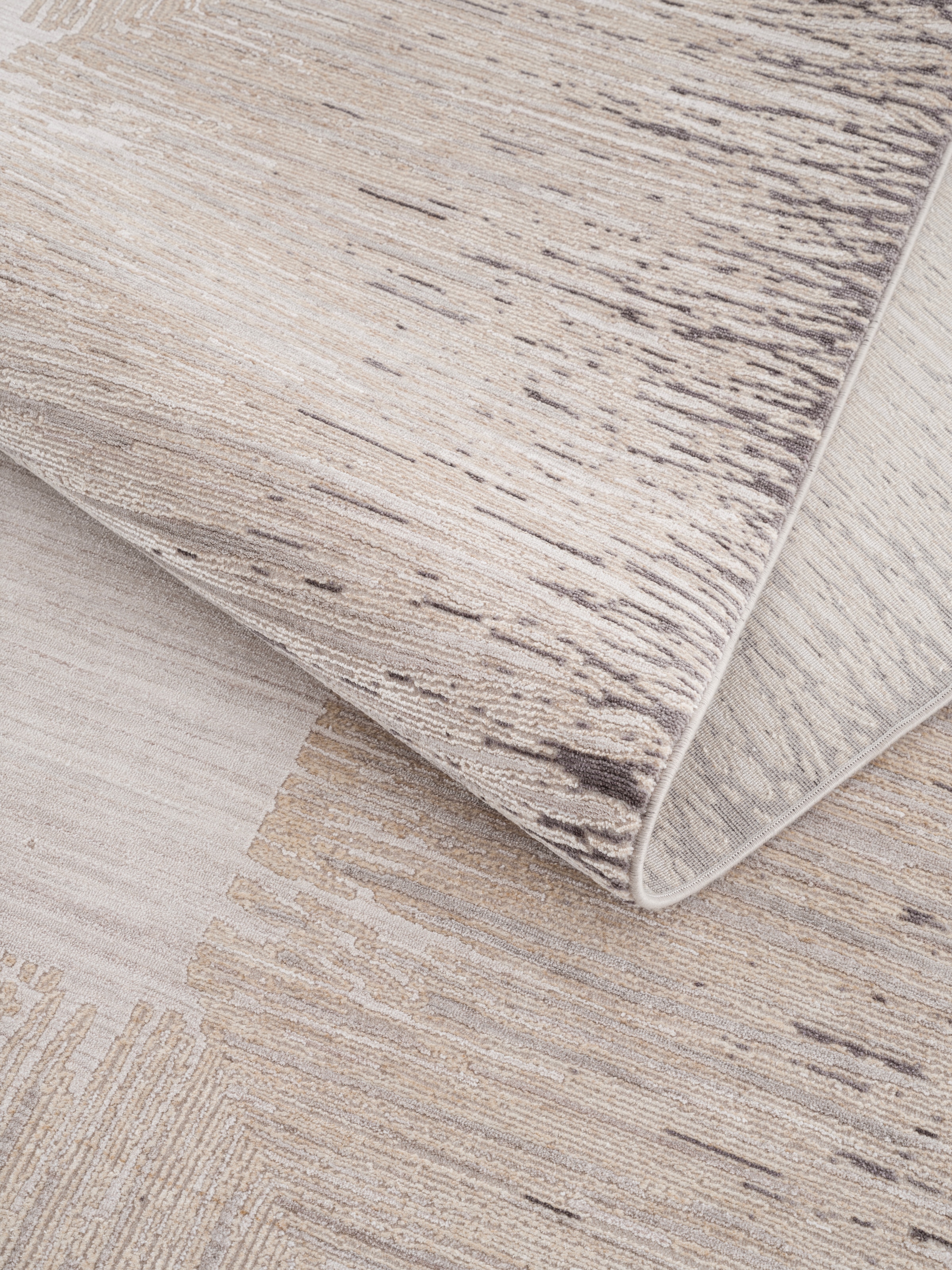 Calvin Klein home Teppich »Passages, mit Fransen, Designerteppich« rechteckig 5 mm Höhe Rahmen, meliert, Wohnzimmer, Schlafzimmer, Esszimmer