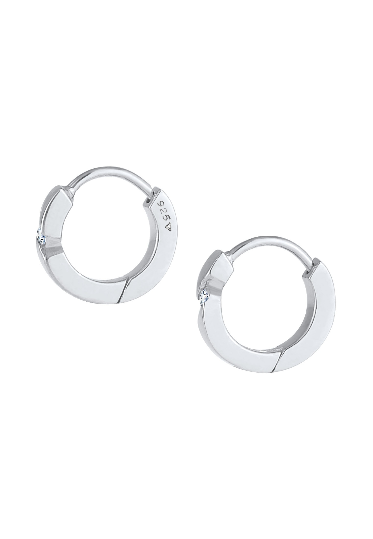 Elli DIAMONDS Paar Creolen »Ohrringe Creolen Diamant (0.03 ct.) 925 Silber«