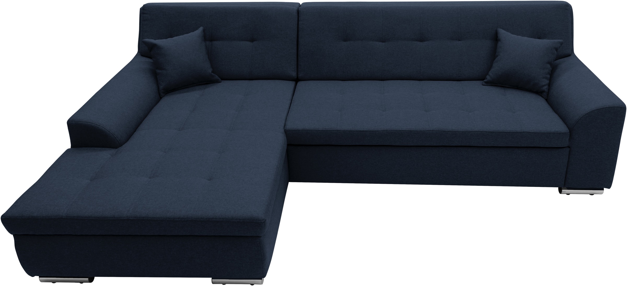 OTTO home Ecksofa »Tornby 268 x 178 cm, mit Steppungen, modern & stabil« L-Form, aus pflegeleichtem, weichem Luxus-Microfaser