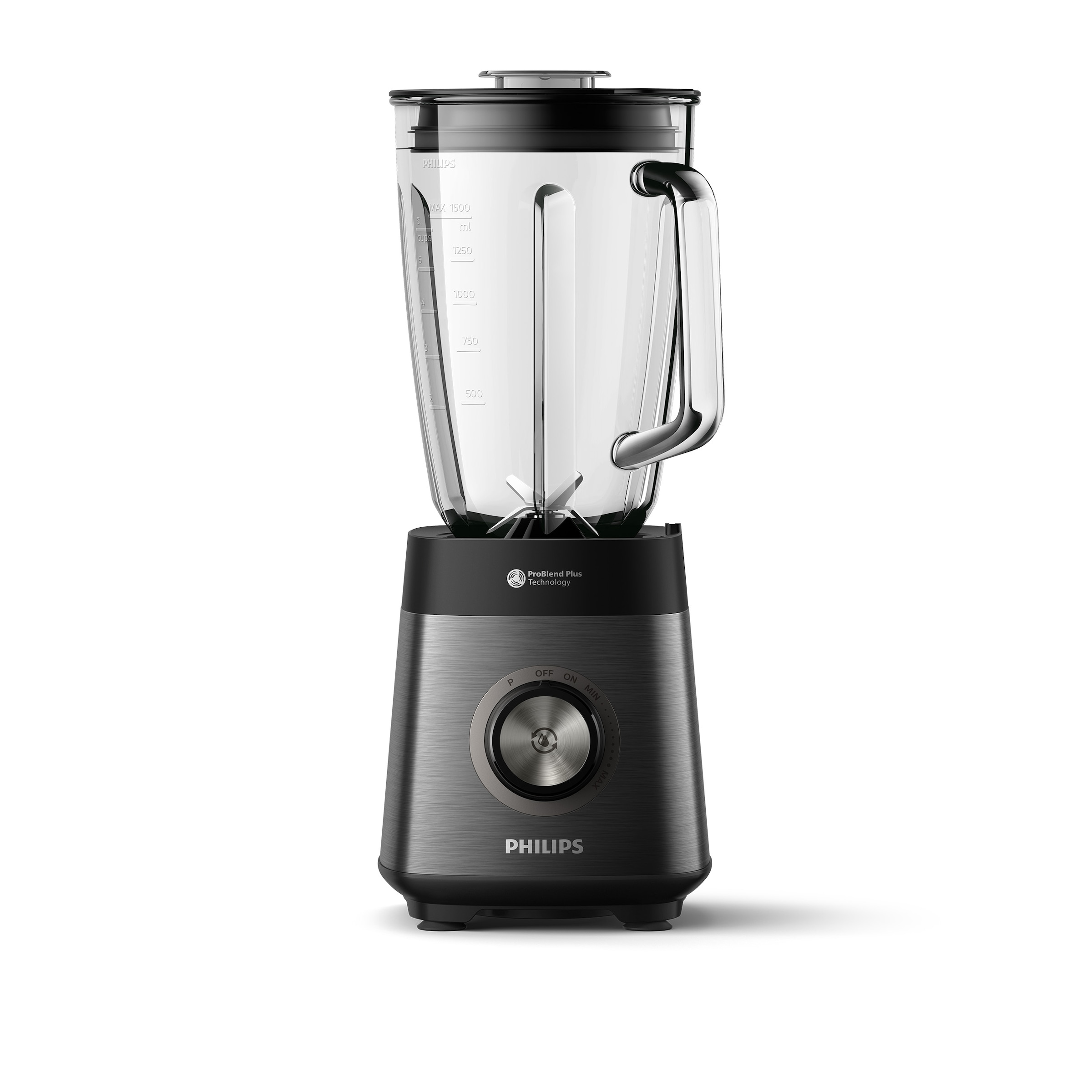 Philips Standmixer »HR3040/00 5000 Series, mit ProBlend Plus-Technologie,«, 1200 W, 2-Liter-Behälter und automatischer Reinigung; Edelstahl/Grau