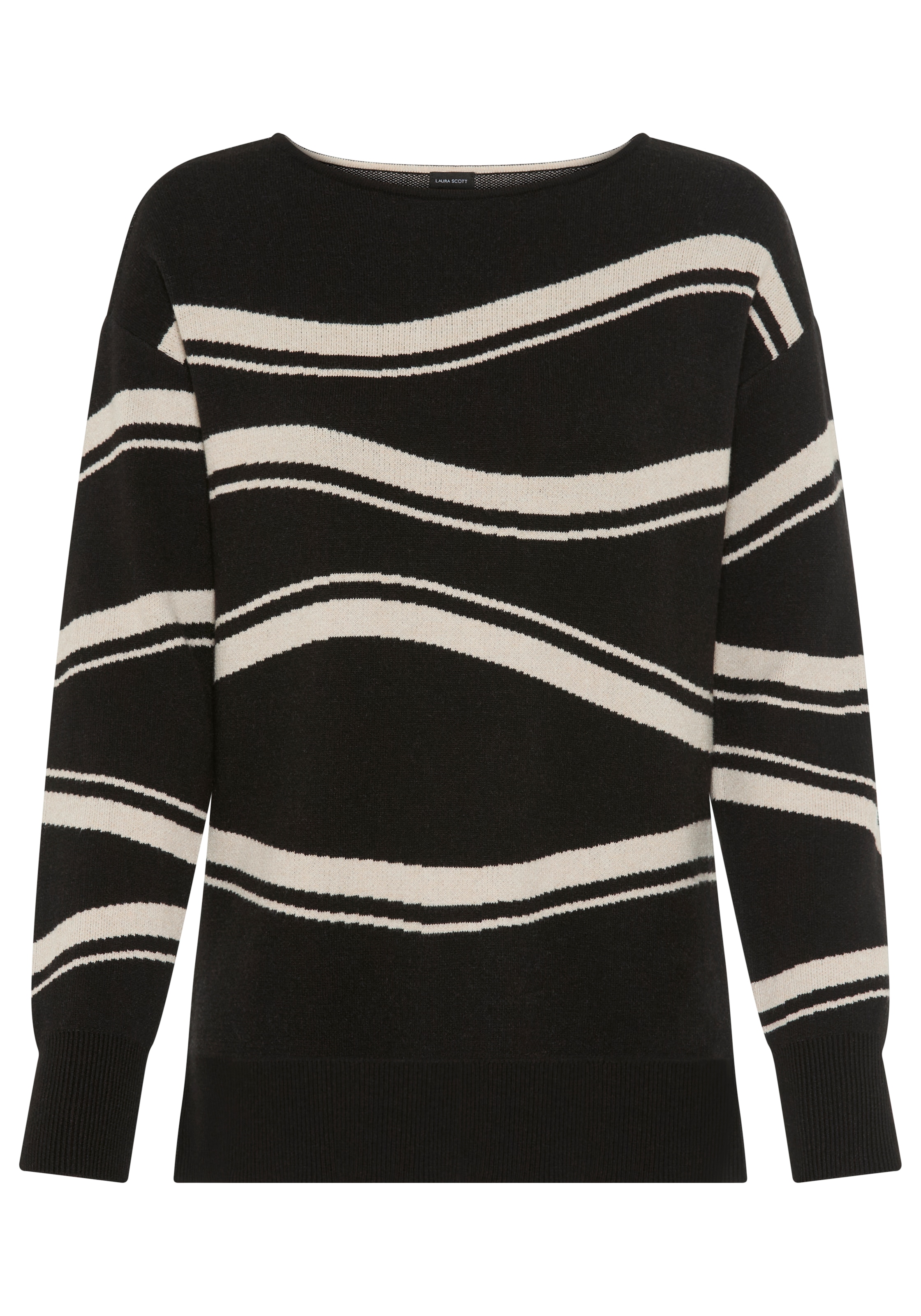 Laura Scott Strickpullover Feinstrickpullover mit schönem Streifenmuster