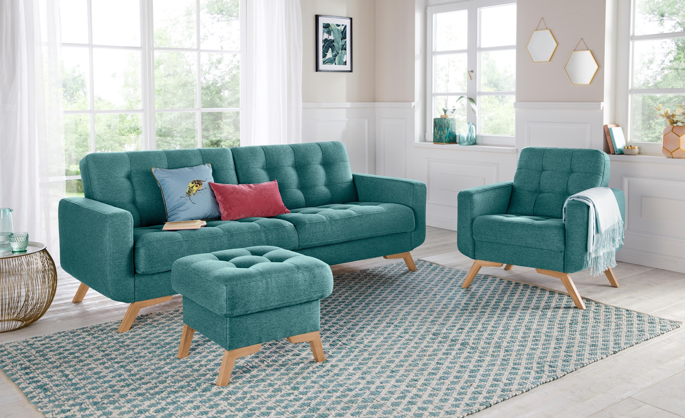 exxpo - sofa fashion Hocker »Fiord kompakt und bequem, tolle Verarbeitungsdetails«