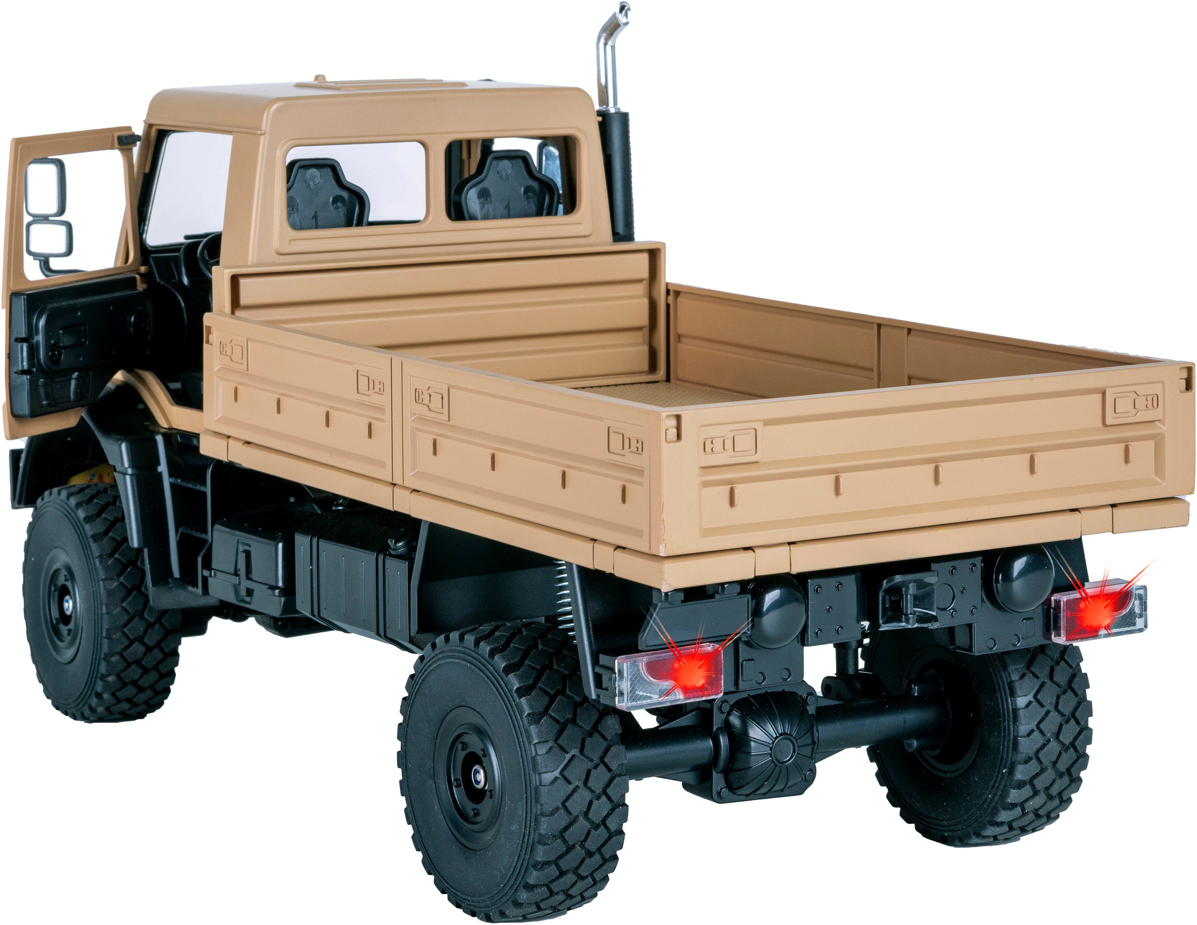 Jamara RC-LKW »Mercedes-Benz Unimog U5023 beige 2,4GHz« LED-Licht; Maßstab 1:14