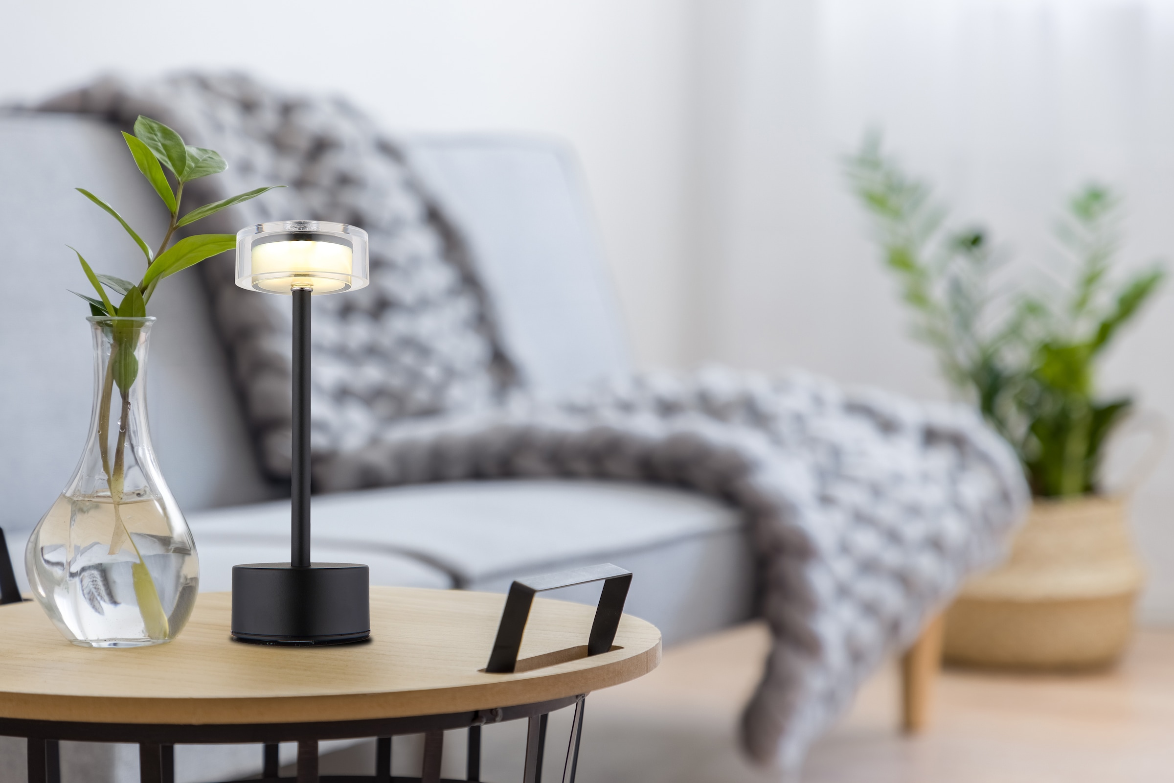 GLOBO LIGHTING LED Tischleuchte »SHIRA« LED-Modul 1 Stk. warmweiß - kaltweiß Akkutischleuchte, Touchdimmer, Lichttemperaturwechsel