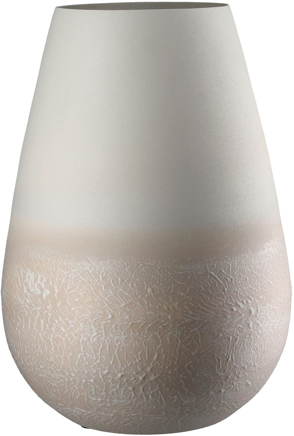 GILDE Tischvase "Vase rund Echo beige"