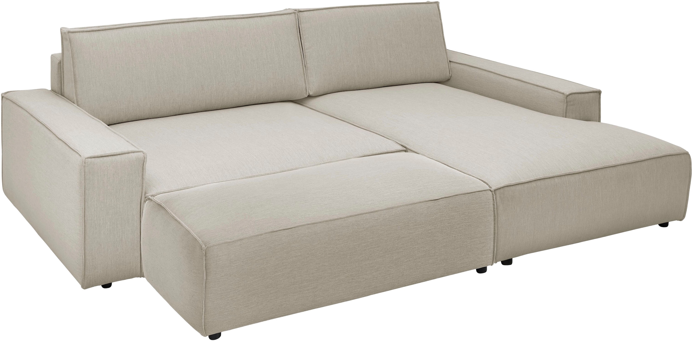 Home affaire Polsterecke »SHERWOOD XXL tief, L-Form, Schlaffunktion, Bigsofa, Cord, Leinenoptik« stellbar zum Schlafsofa (Krokodilverbinder), Cord, Leinenoptik,