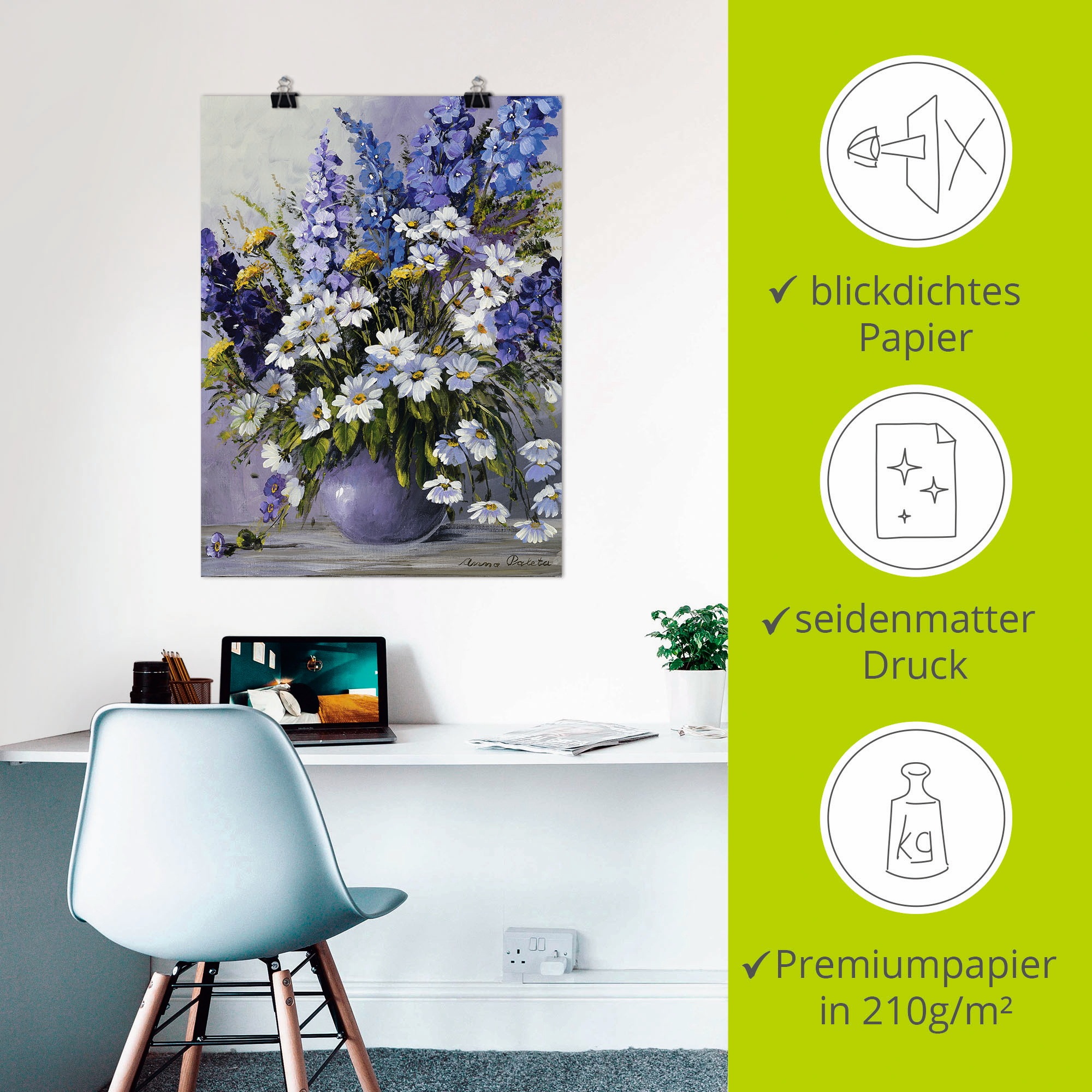Artland Wandbild »Rittersporn« Blumen 1 Stk. tlg. als Leinwandbild, Poster in verschied. Größen
