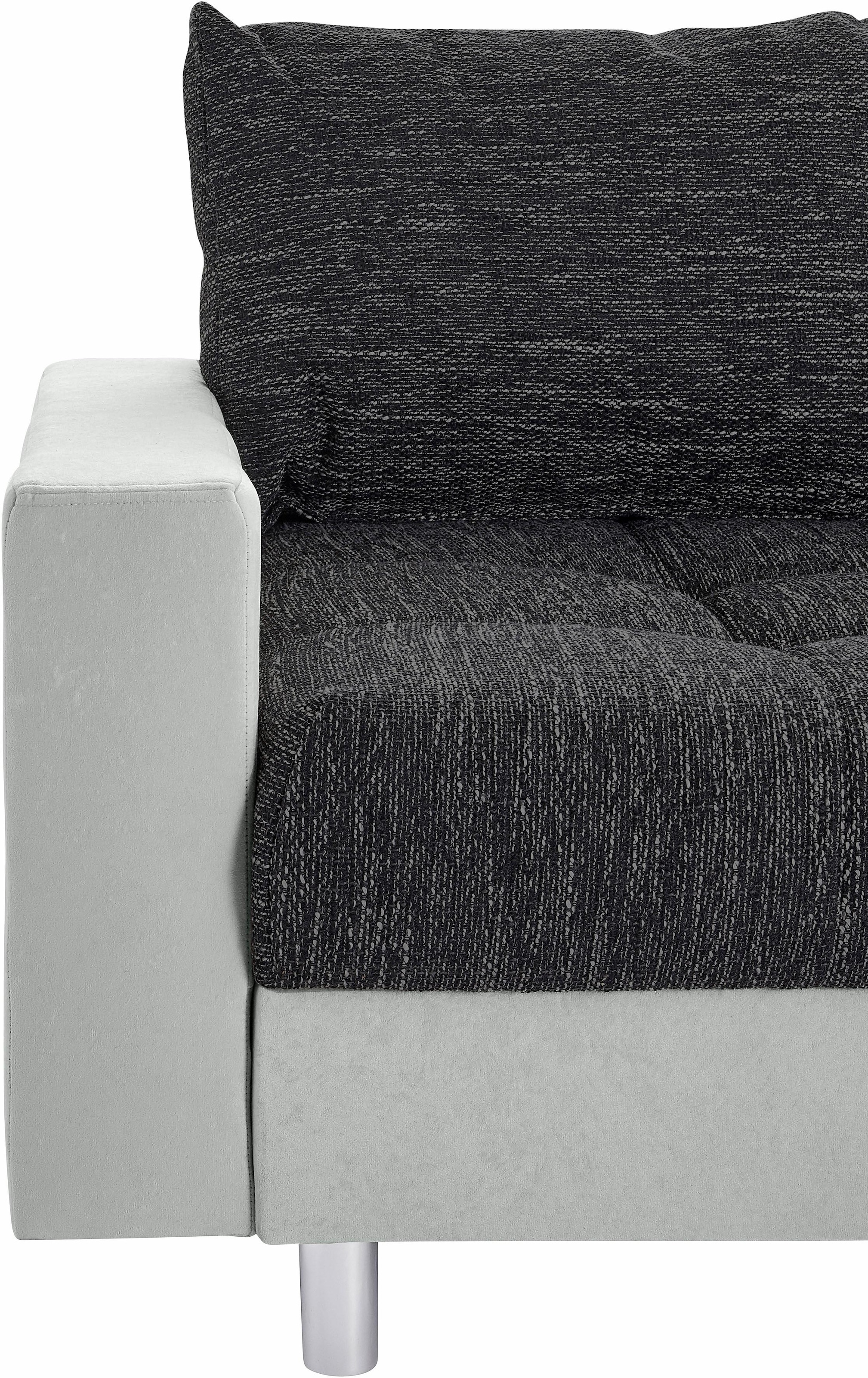 COLLECTION AB Ecksofa »Antonia L-Form«, mit Federkern und zusätzlichem Hocker