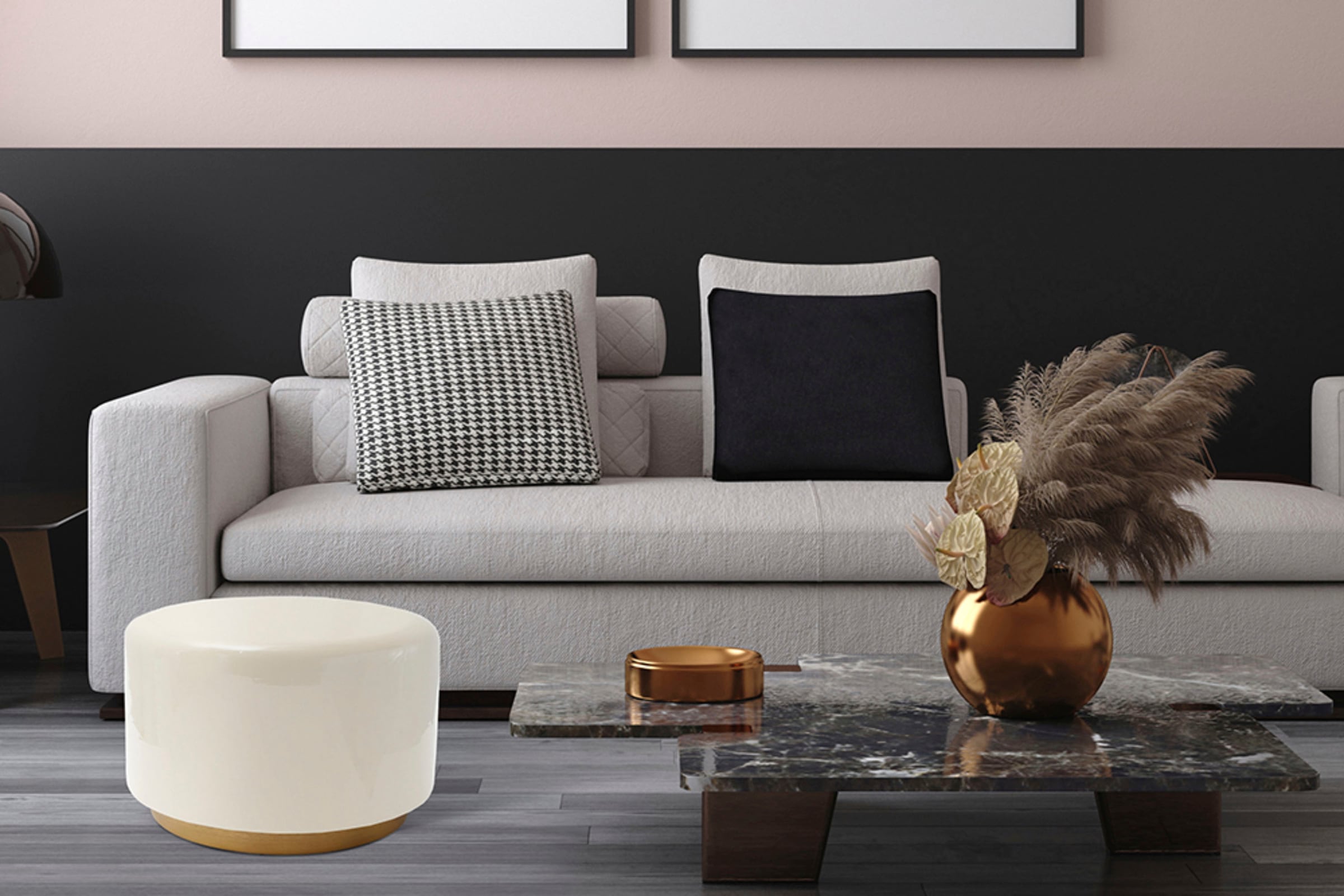 Kayoom Sitzhocker »Hocker Artisse, Edler Touch durch goldenen Sockel«, (1 St.), stilvoll, farbig lackiert, dekorativ, Moderner Look