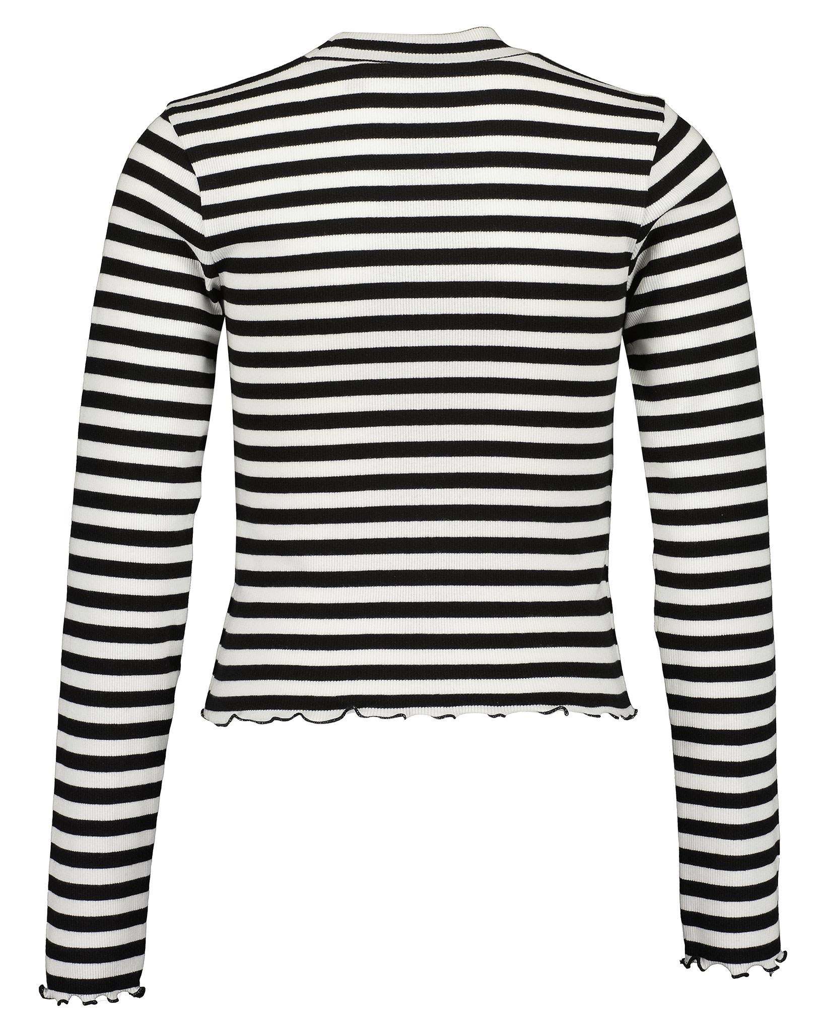 Blue Seven Langarmshirt Packung, 2 Stk. tlg. cropped und mit süßer Wellenkante am Ärmel und am Saum