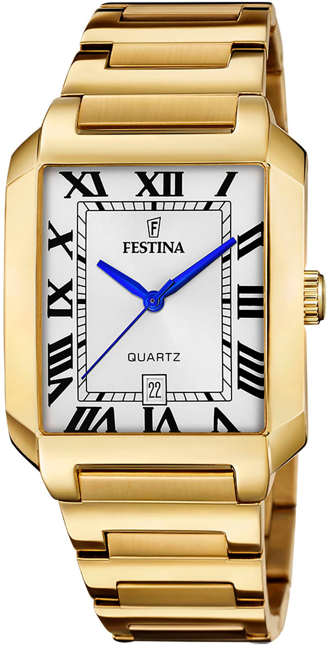 Festina Quarzuhr »On The Square«, Armbanduhr, Herrenuhr, Damenuhr, Edelstahlarmband, Datum