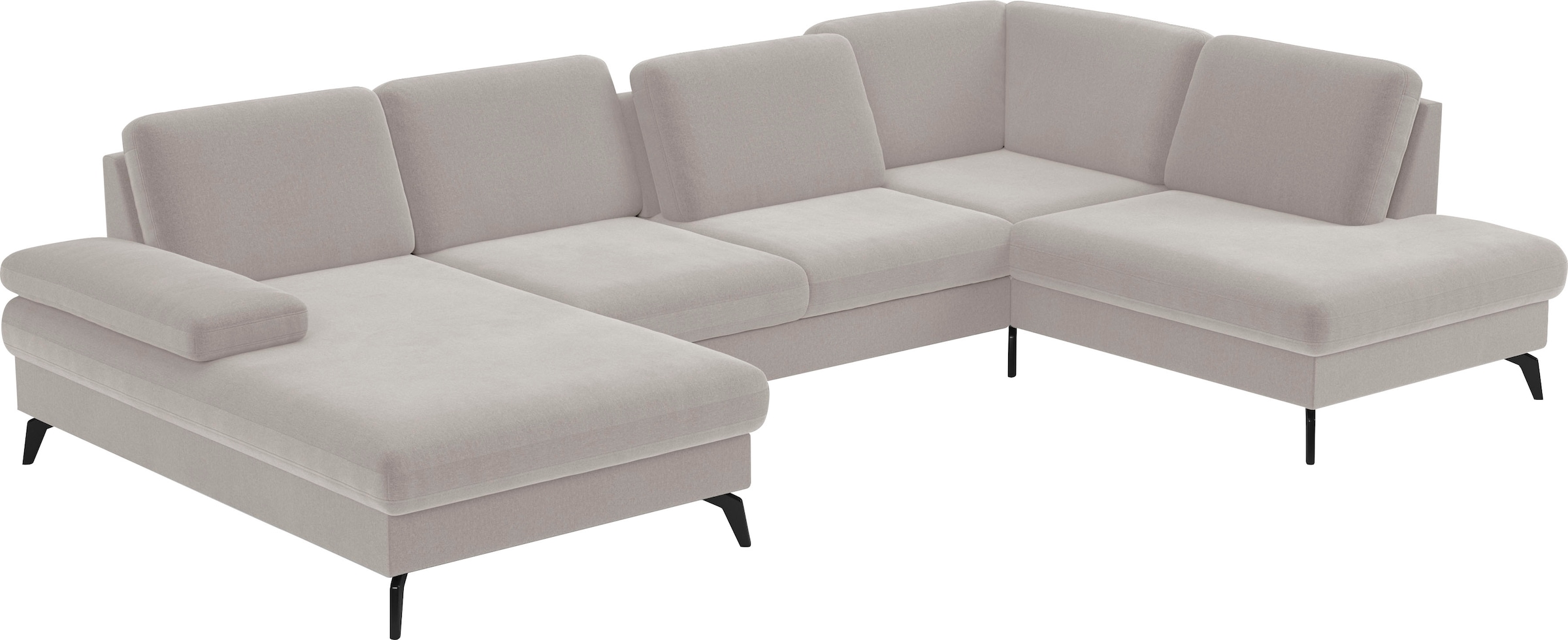 sit&more Wohnlandschaft »Morris U-Form, inkl. Sitztiefenverstellung«, wahlweise mit Armteilverstellung, Bettfunktion & Bettkasten