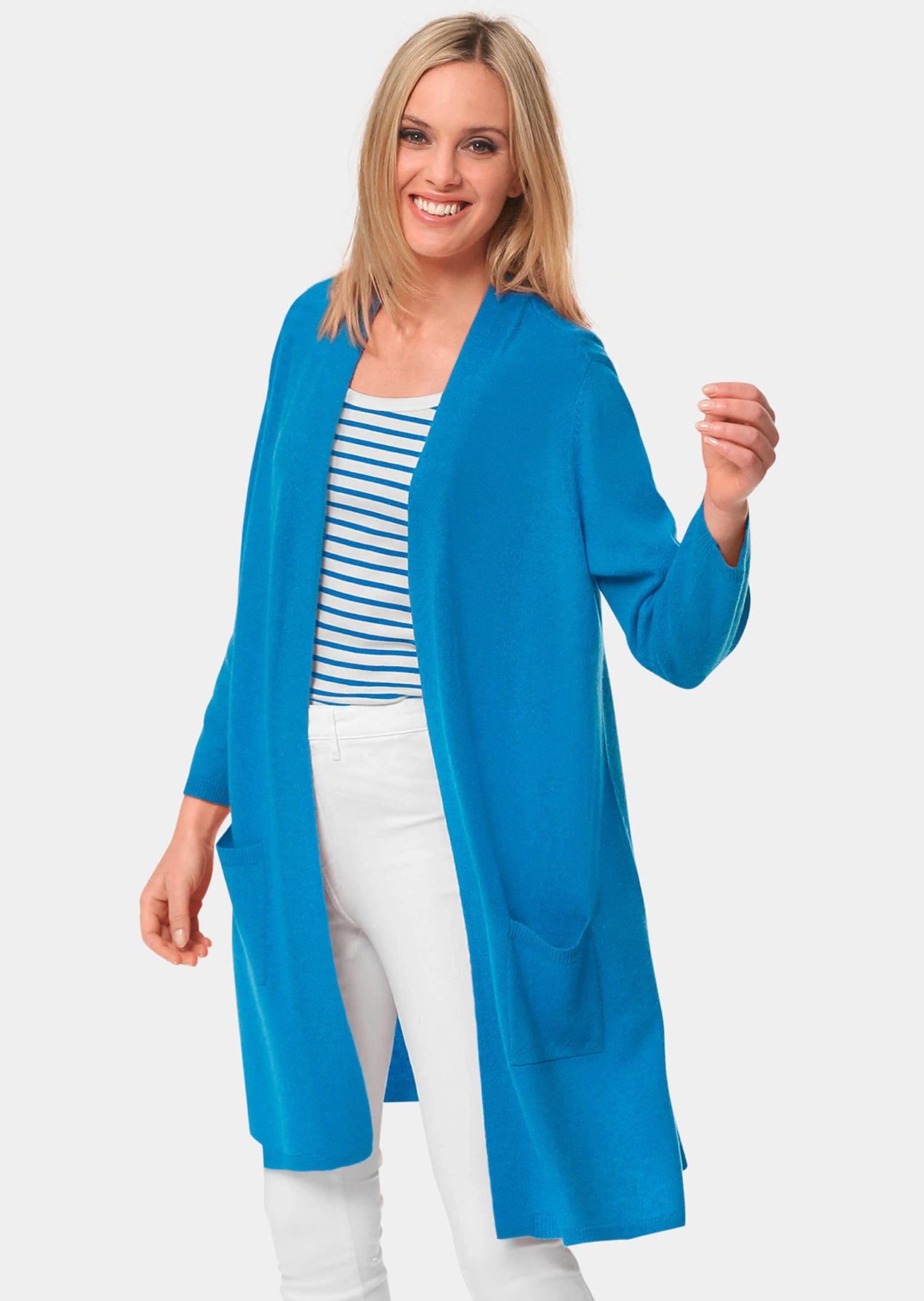 GOLDNER Strickjacke »Kurzgröße Modische Kaschmir-Longstrickjacke« Ohne
