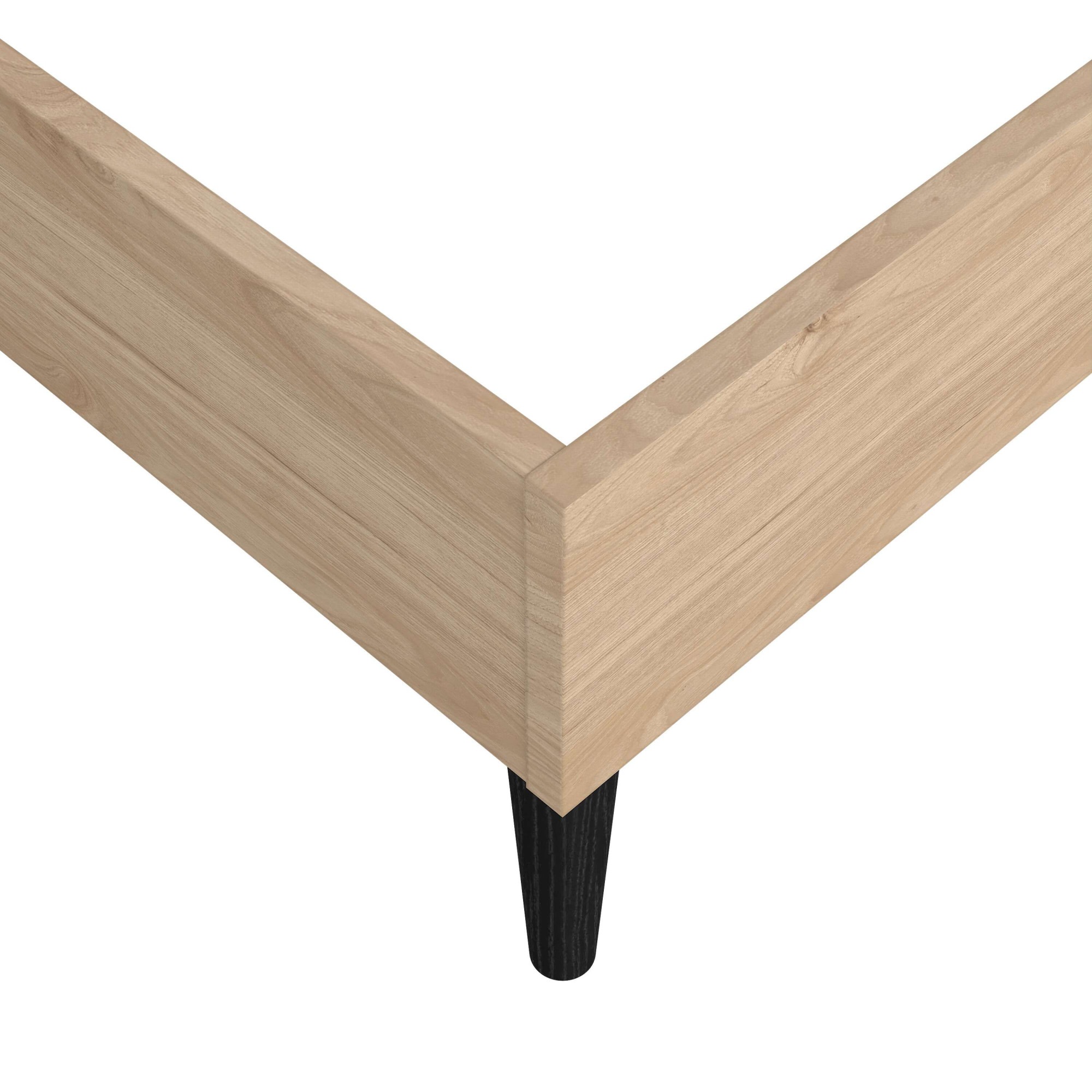 andas Bett »Ry Bettrahmen, Bettgestell, Doppelbett,« mit hohem Kopfteil, Beine aus Vollholz,