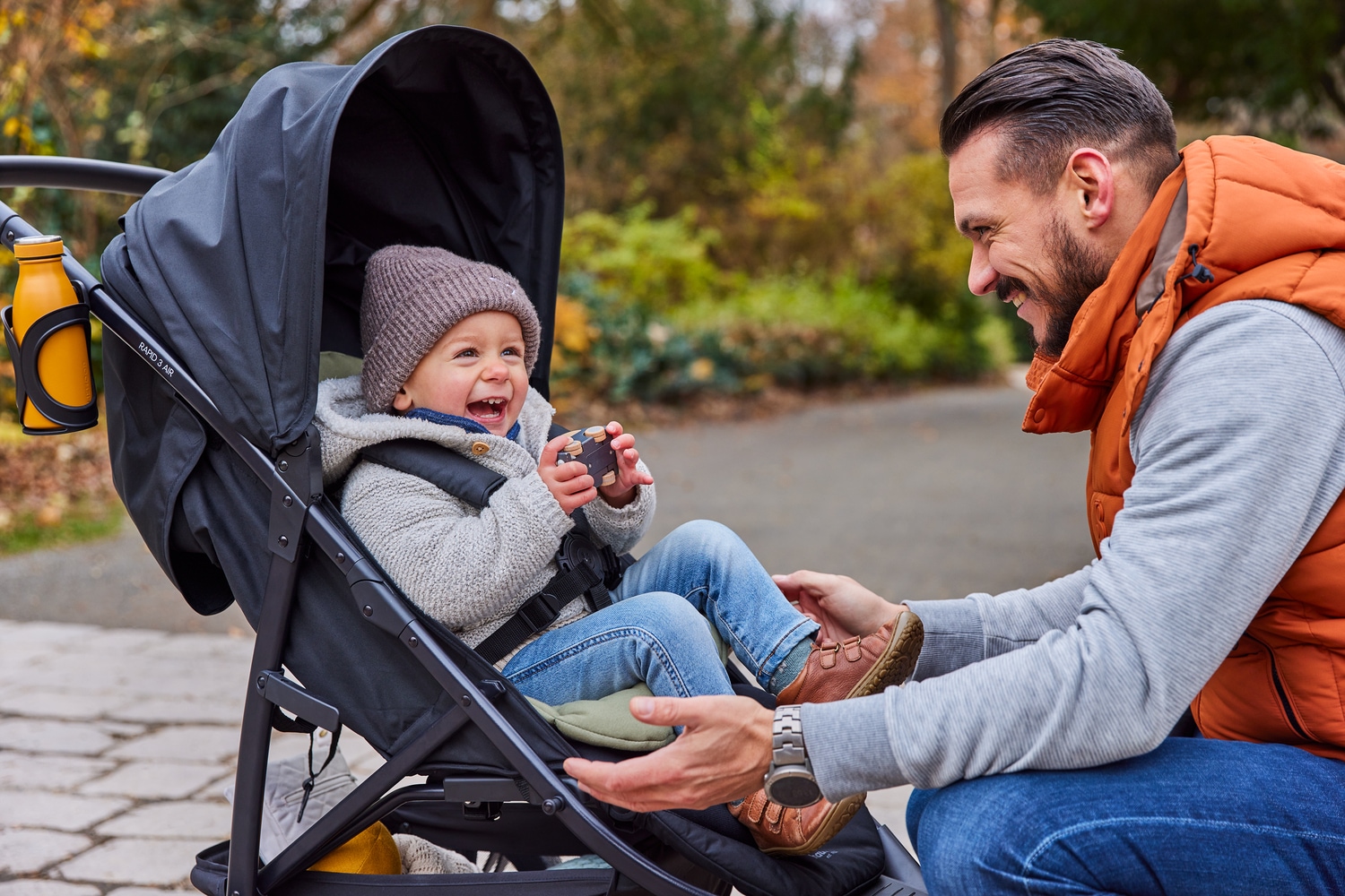 Hauck Kinder-Buggy »Dreiradbuggy, Rapid 3 Air, black«, 22 kg, mit schwenk/feststellbarem Vorderrad; Lufträder; bis 22 kg belastbar