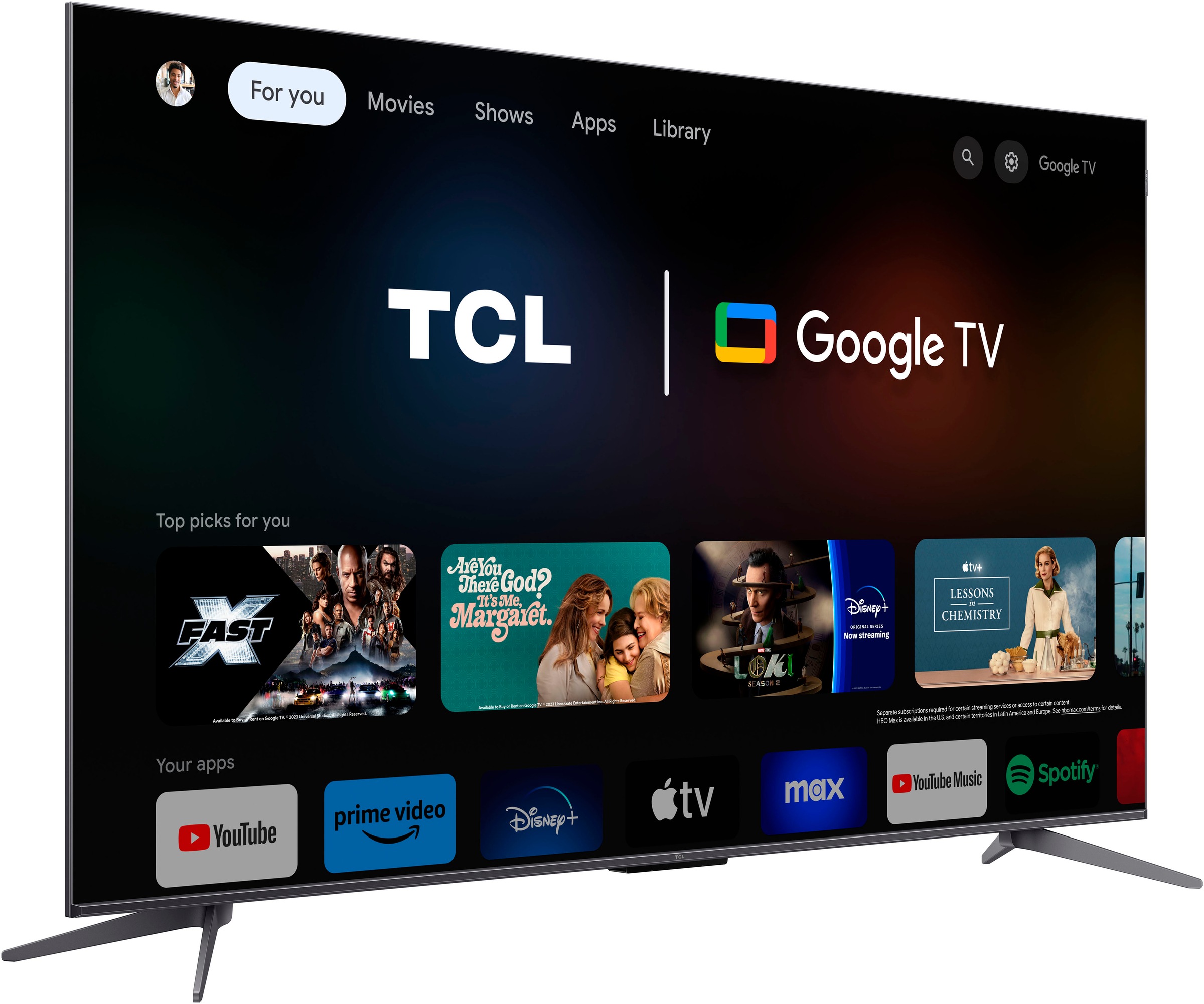 TCL QLED-Fernseher, 189 cm/75 Zoll, 4K Ultra HD, Smart-TV-Google TV-Android TV