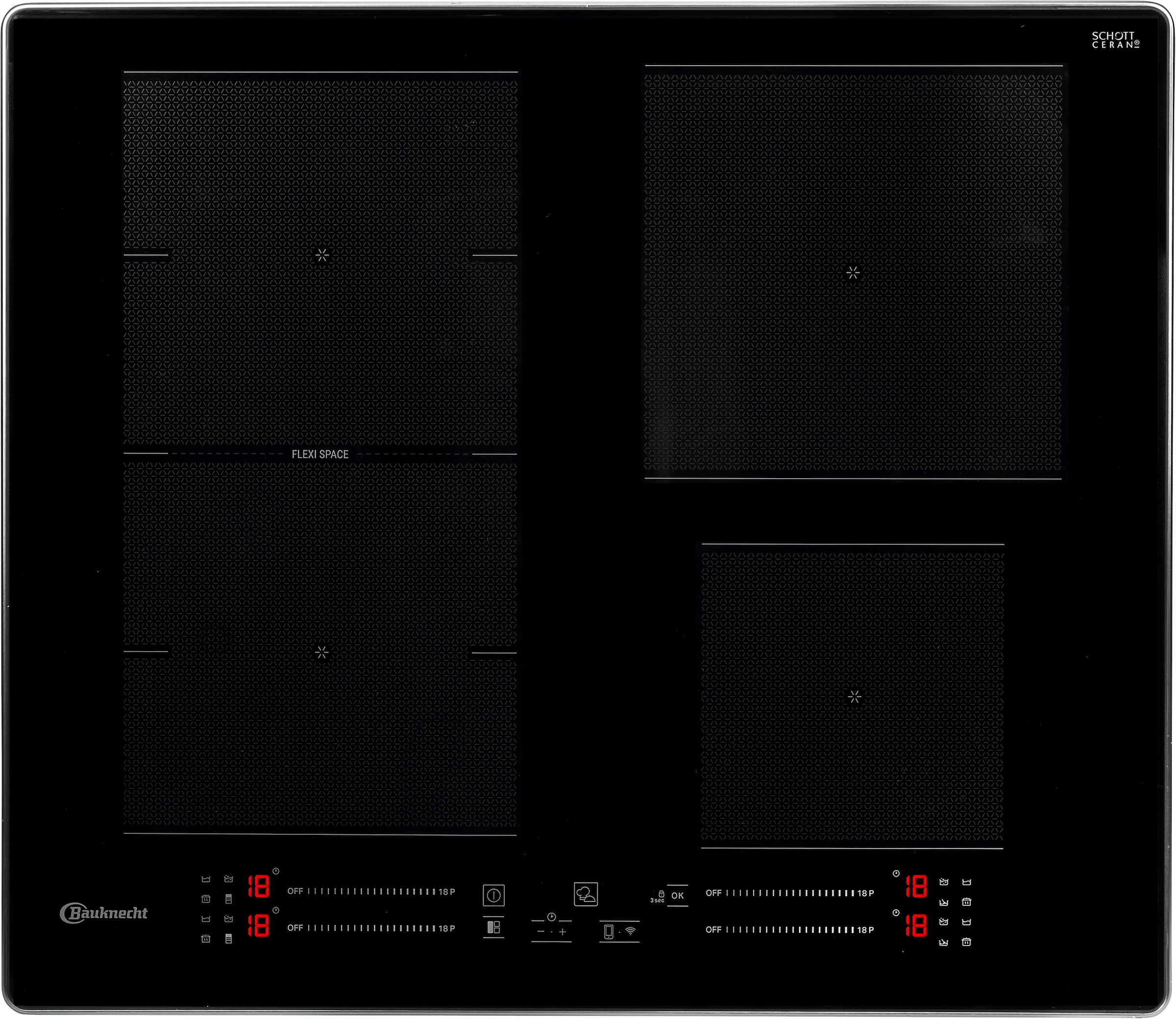 BAUKNECHT Induktions-Kochfeld von SCHOTT CERAN® »BS 3960F AL«